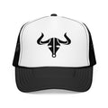 Stylized Bull Skull Foam Trucker Hat | Western Ranch Logo