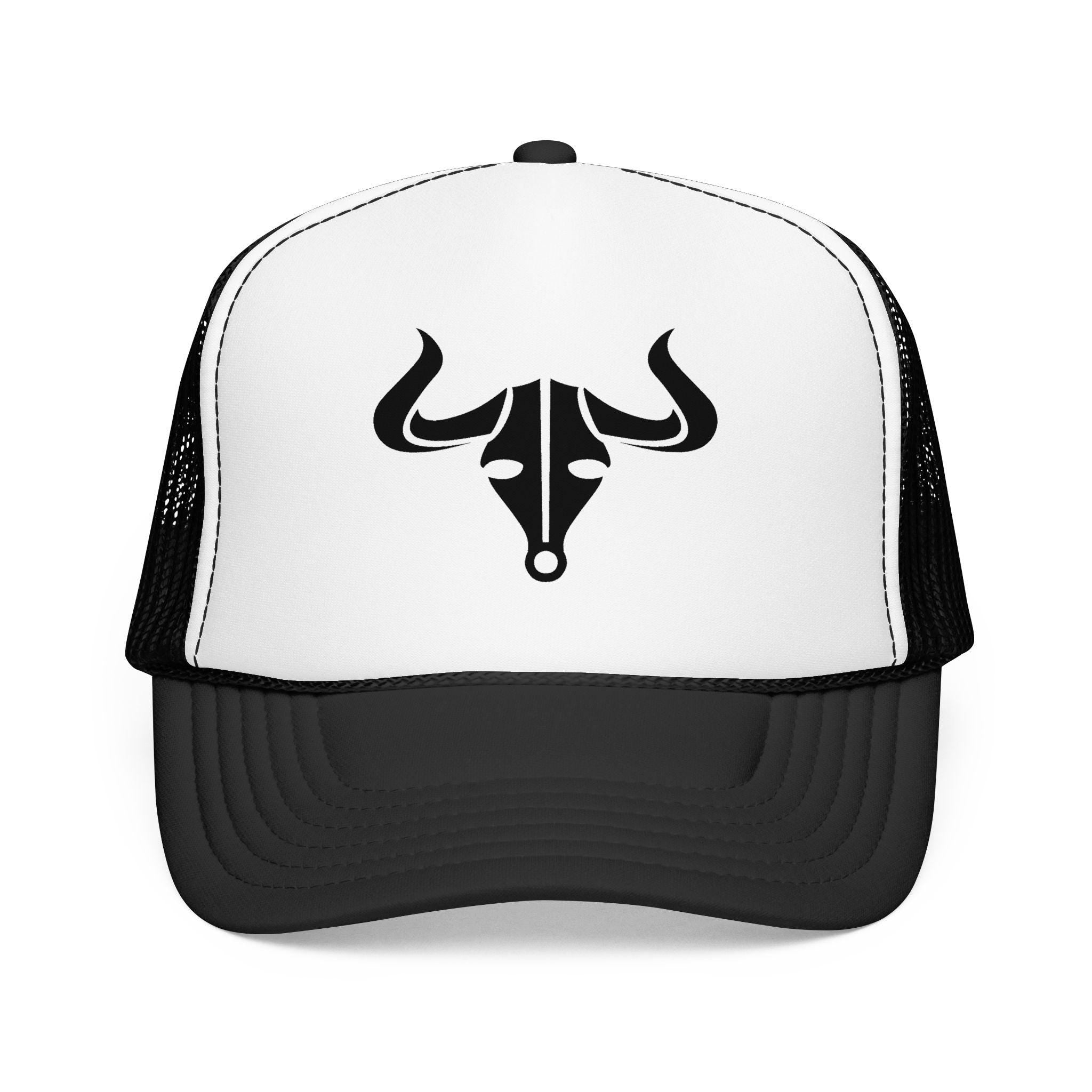 Stylized Bull Skull Foam Trucker Hat | Western Ranch Logo
