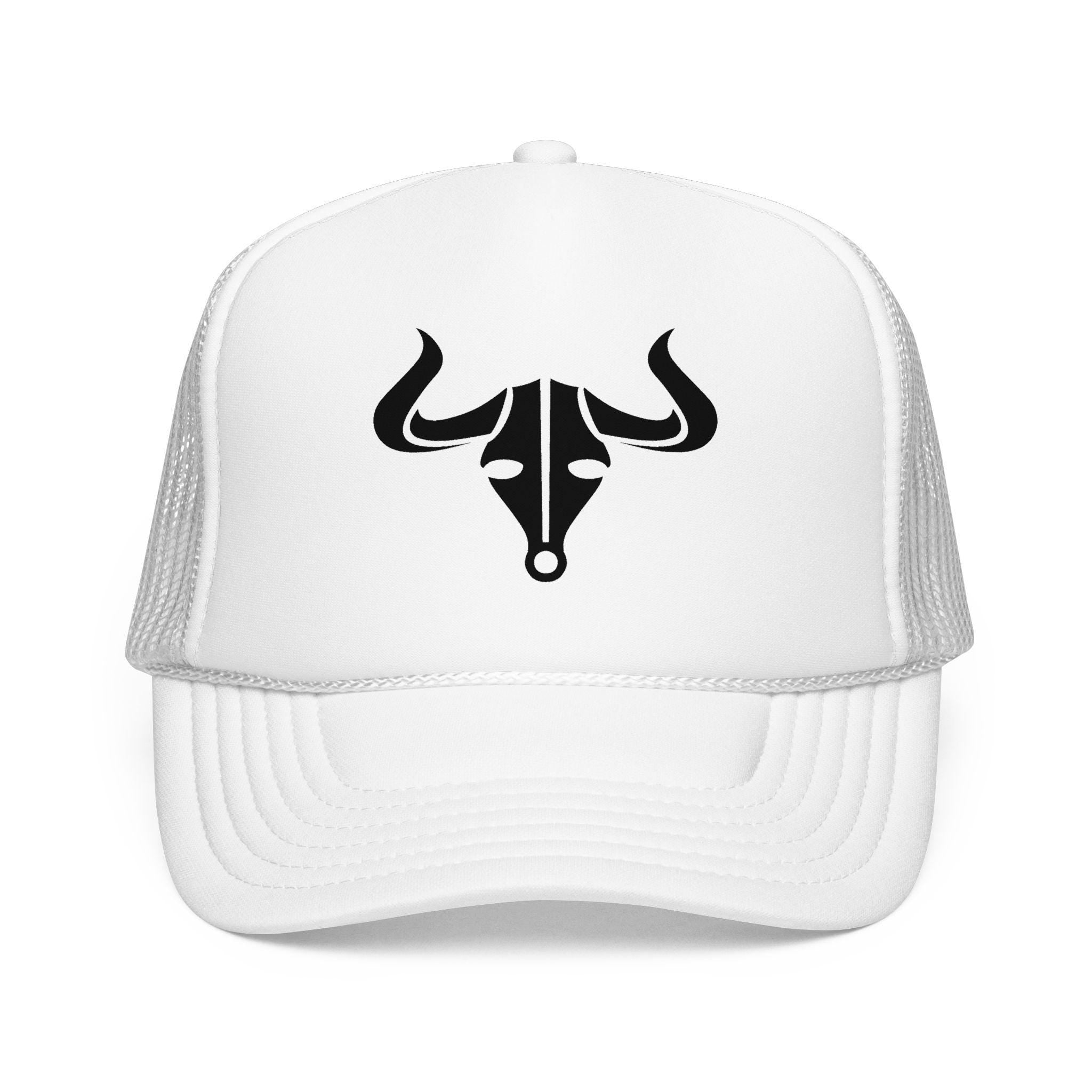 Stylized Bull Skull Foam Trucker Hat | Western Ranch Logo