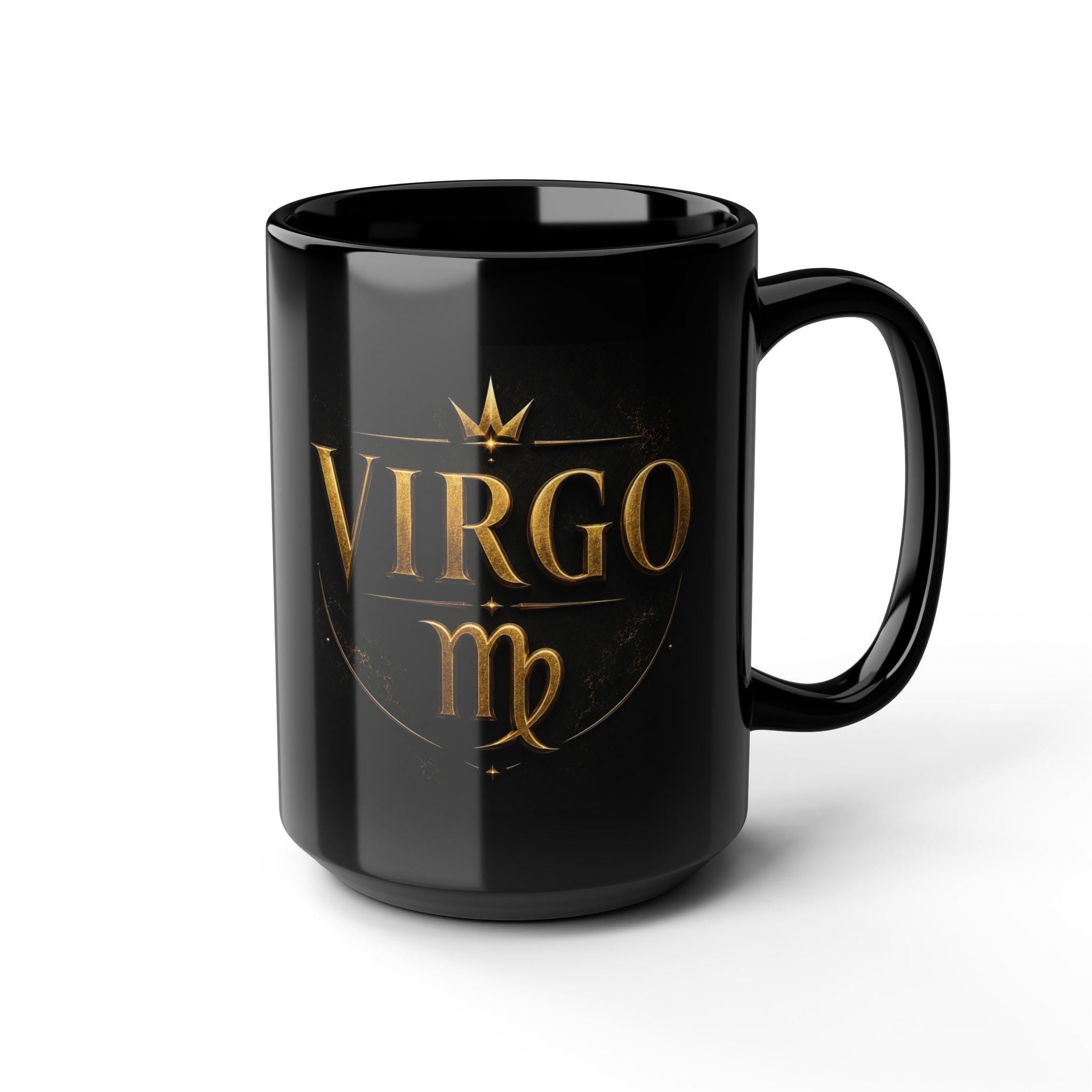 Virgo Zodiac Emblem Mug | Black 15oz