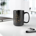 Libra Scales Mug | Black 15oz Zodiac Coffee Cup