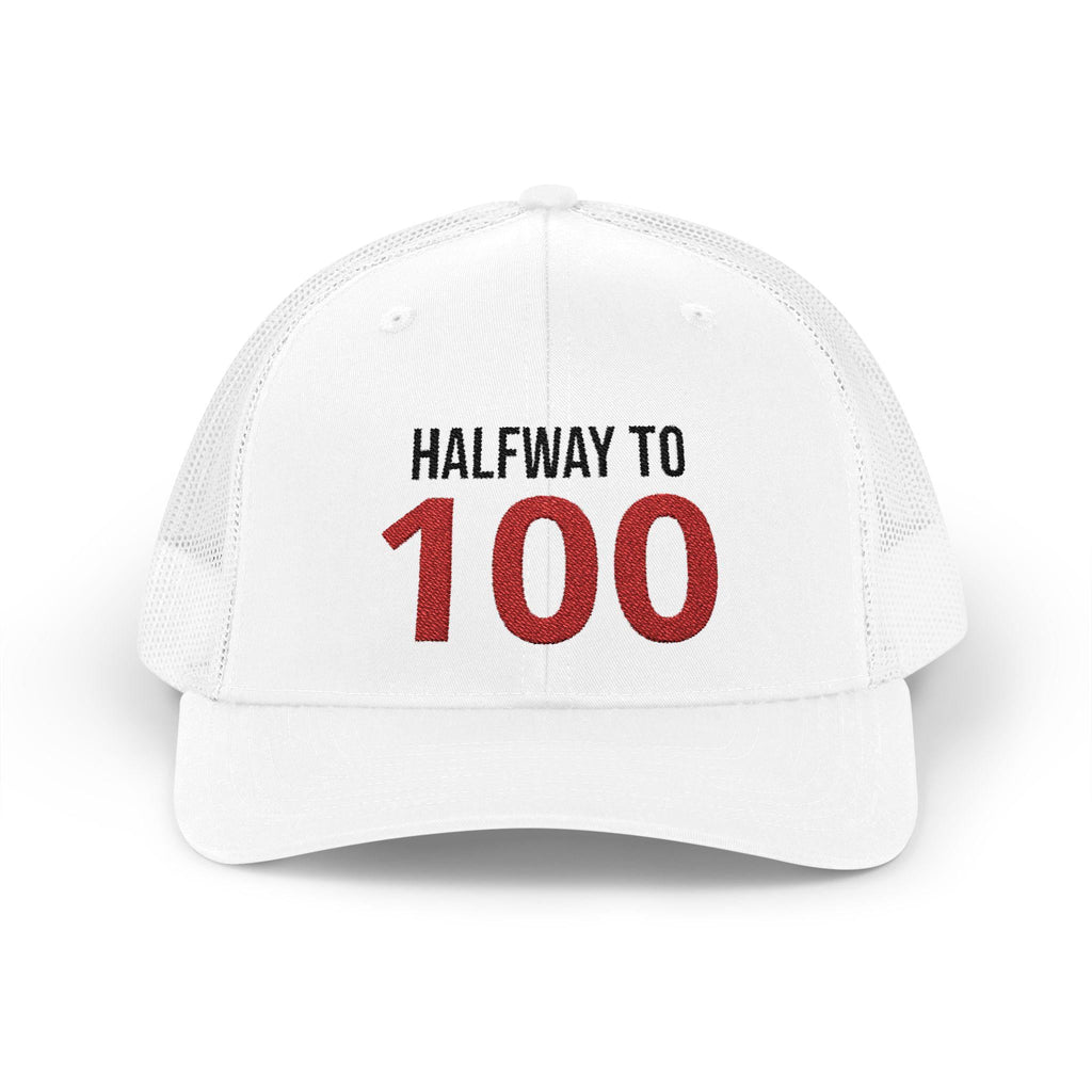 Halfway to 100 Snapback Cap | Milestone Birthday Trucker Hat