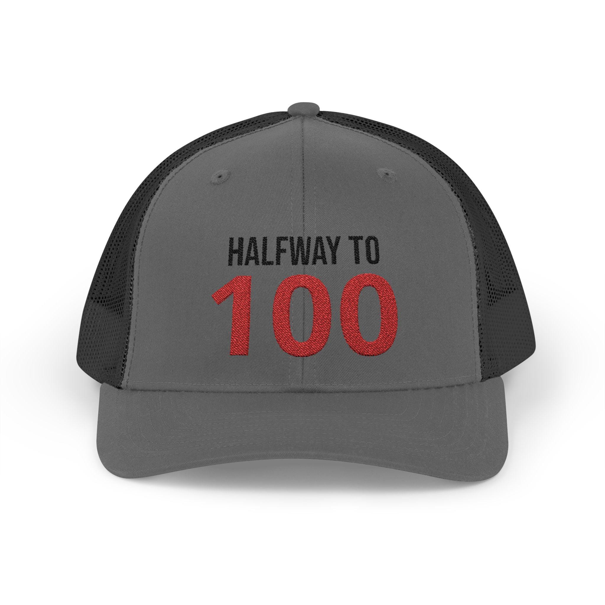 Halfway to 100 Snapback Cap | Milestone Birthday Trucker Hat
