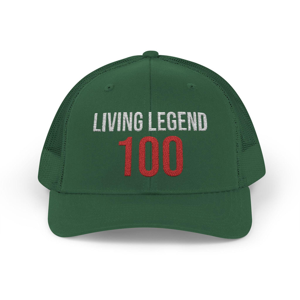 Living Legend 100 Snapback Trucker Cap | Embroidered Number Patch