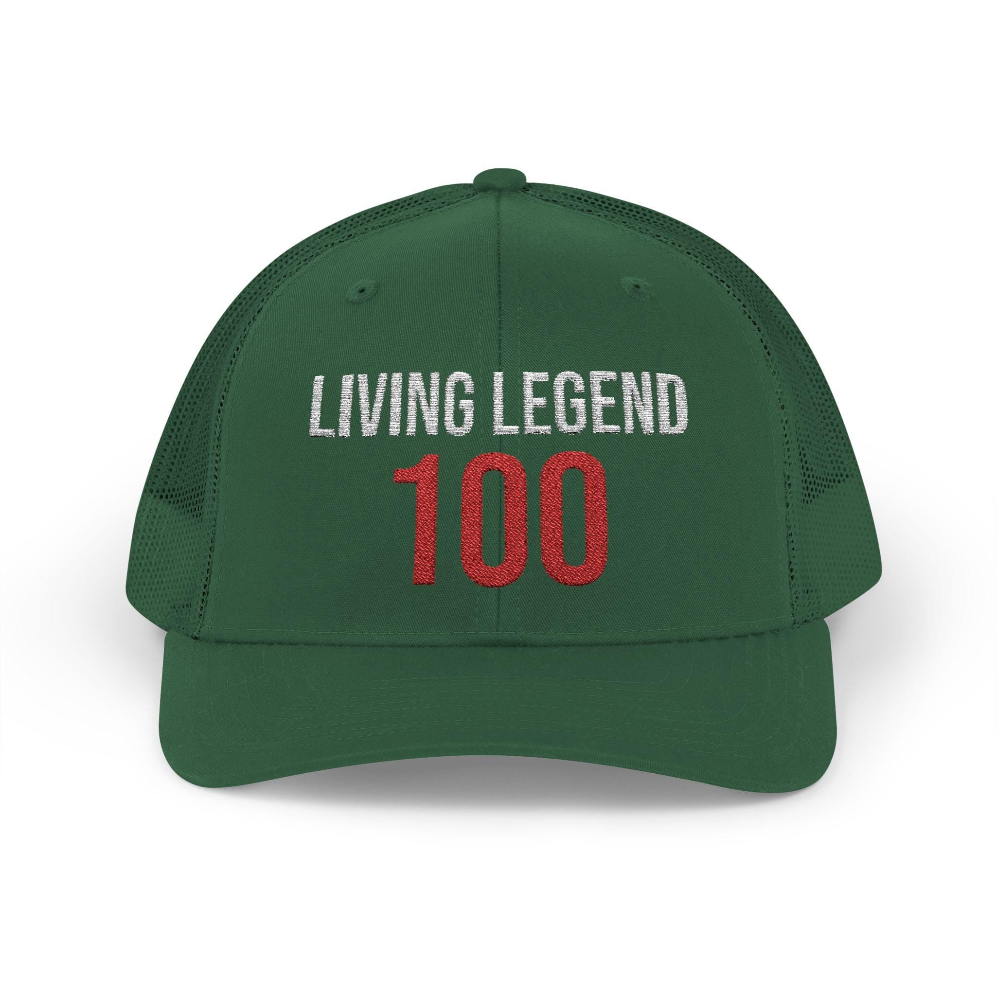 Living Legend 100 Snapback Trucker Cap | Embroidered Number Patch