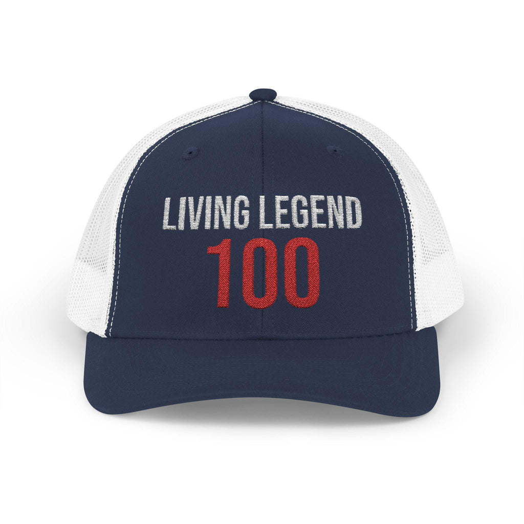 Living Legend 100 Snapback Trucker Cap | Embroidered Number Patch