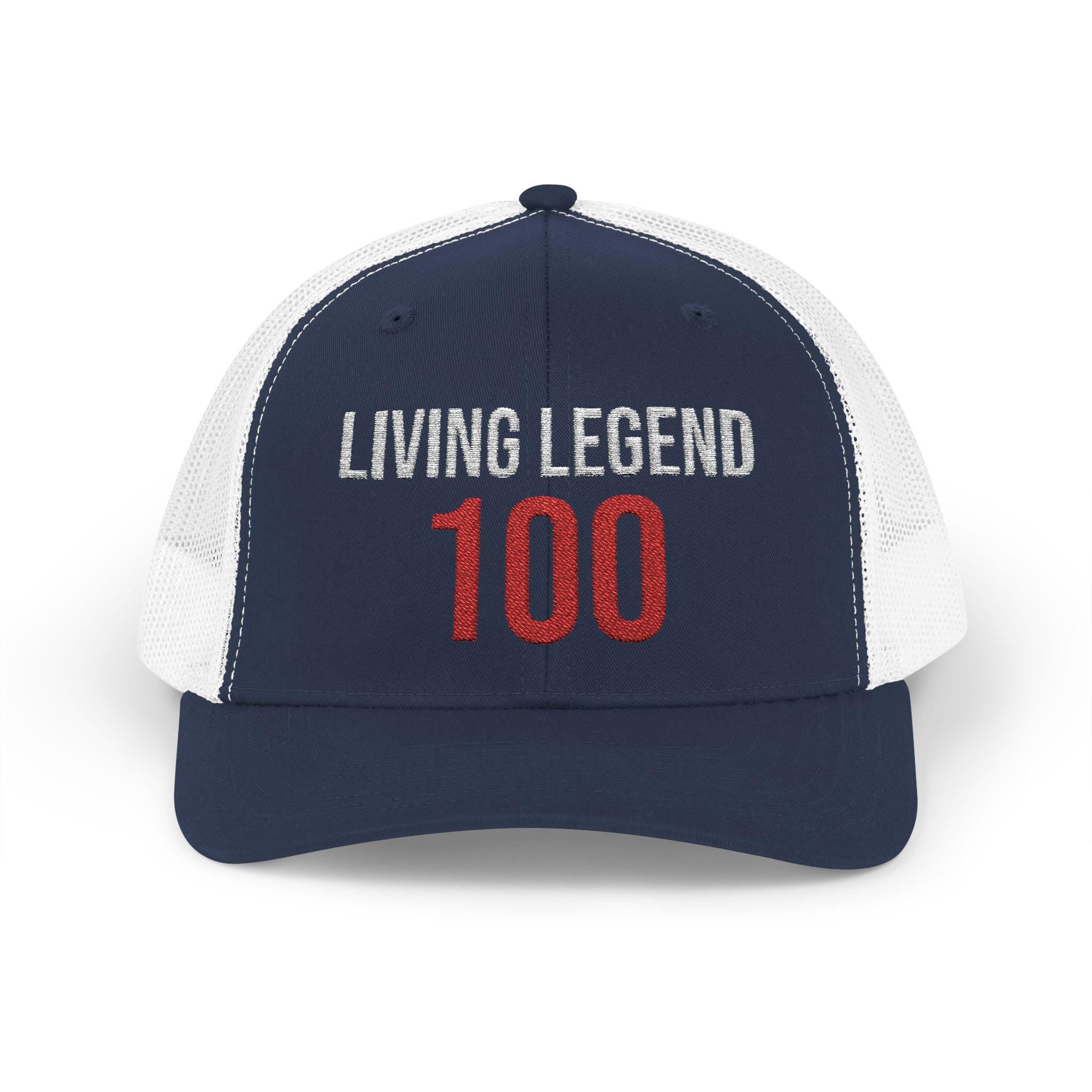 Living Legend 100 Snapback Trucker Cap | Embroidered Number Patch