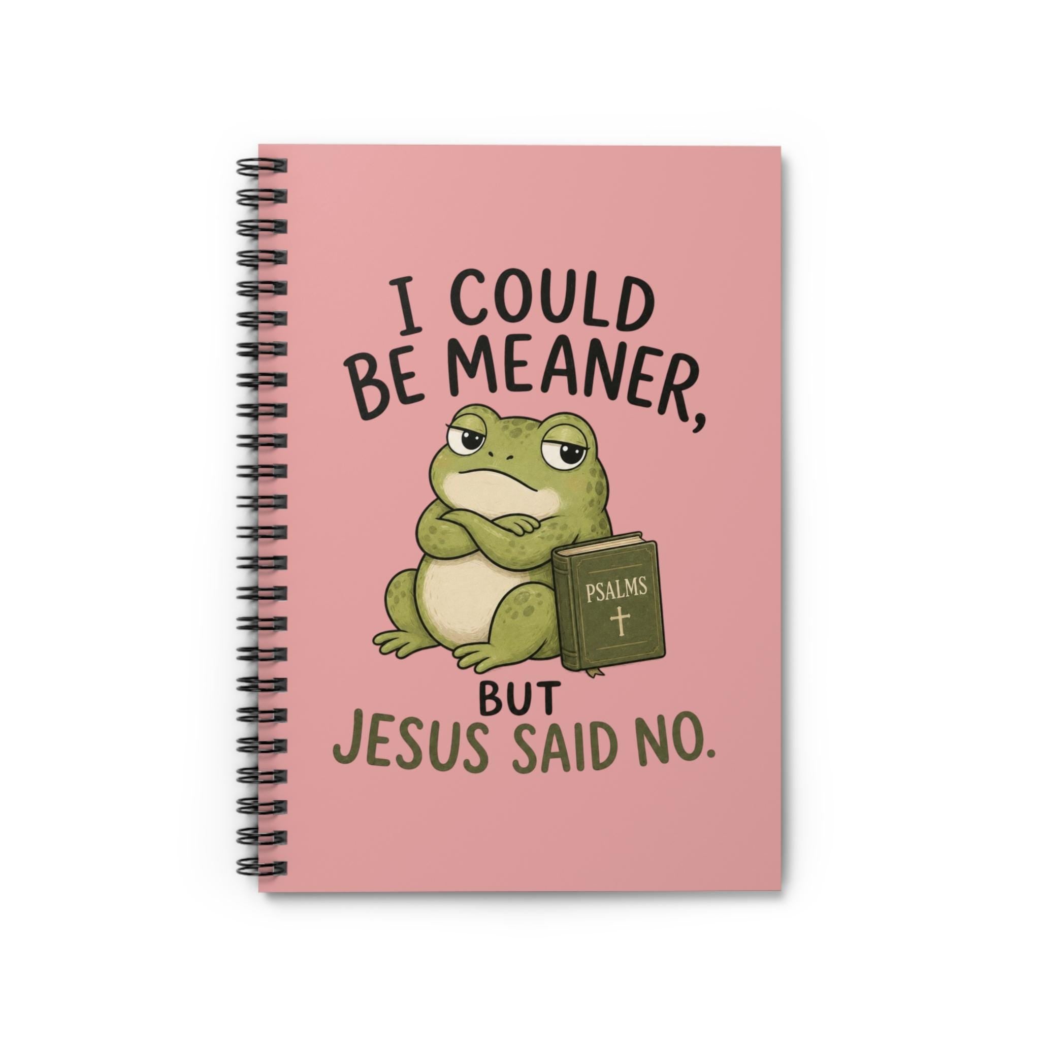 I Could Be Meaner Frog Notebook | Spiral Ruled Journal