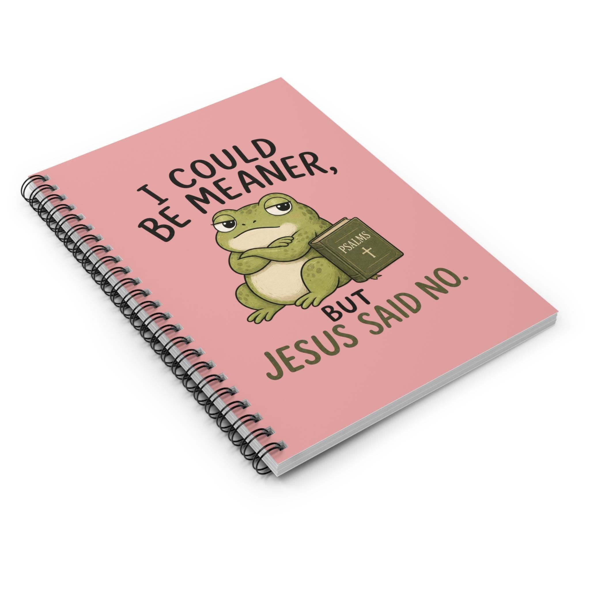 I Could Be Meaner Frog Notebook | Spiral Ruled Journal