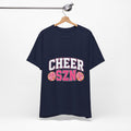 Cheer SZN T-Shirt | Pom Poms, Pink Lettering, Cheerleading Shirt