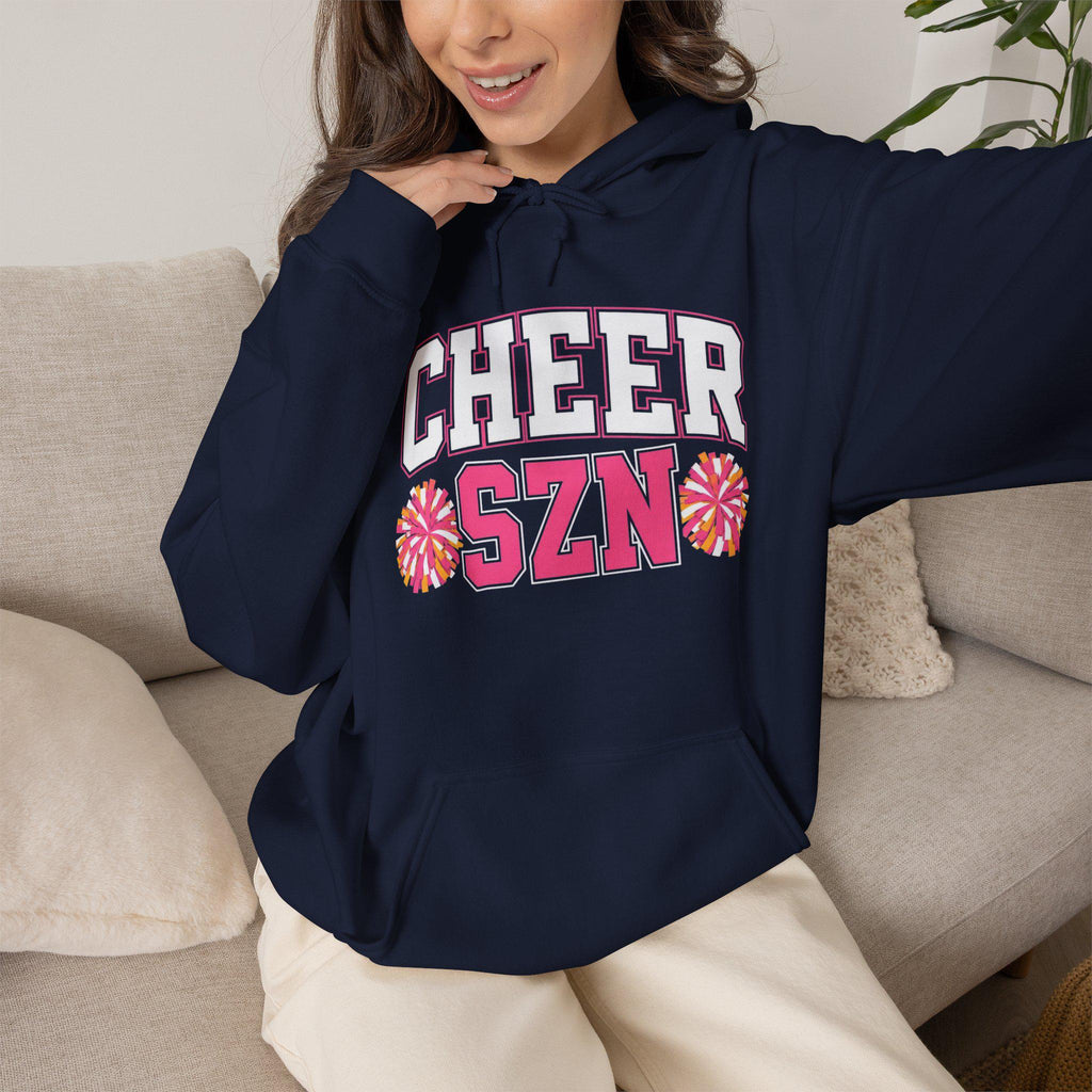 CHEER SZN Hoodie | Cheerleading Pom Pom Design, Athletic Spirit