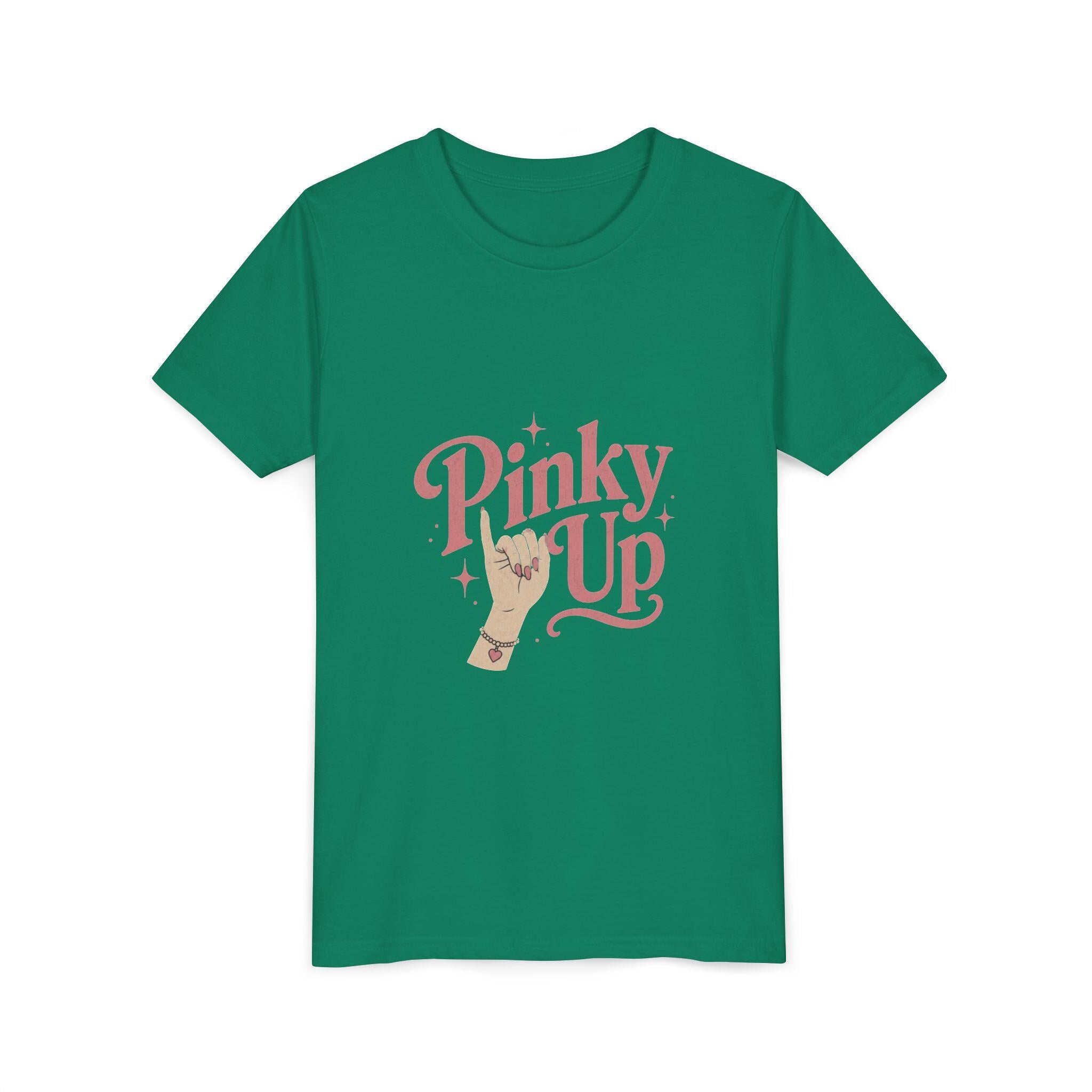 Pinky Up Illustration Youth Tee | Pinky Promise Hand Graphic
