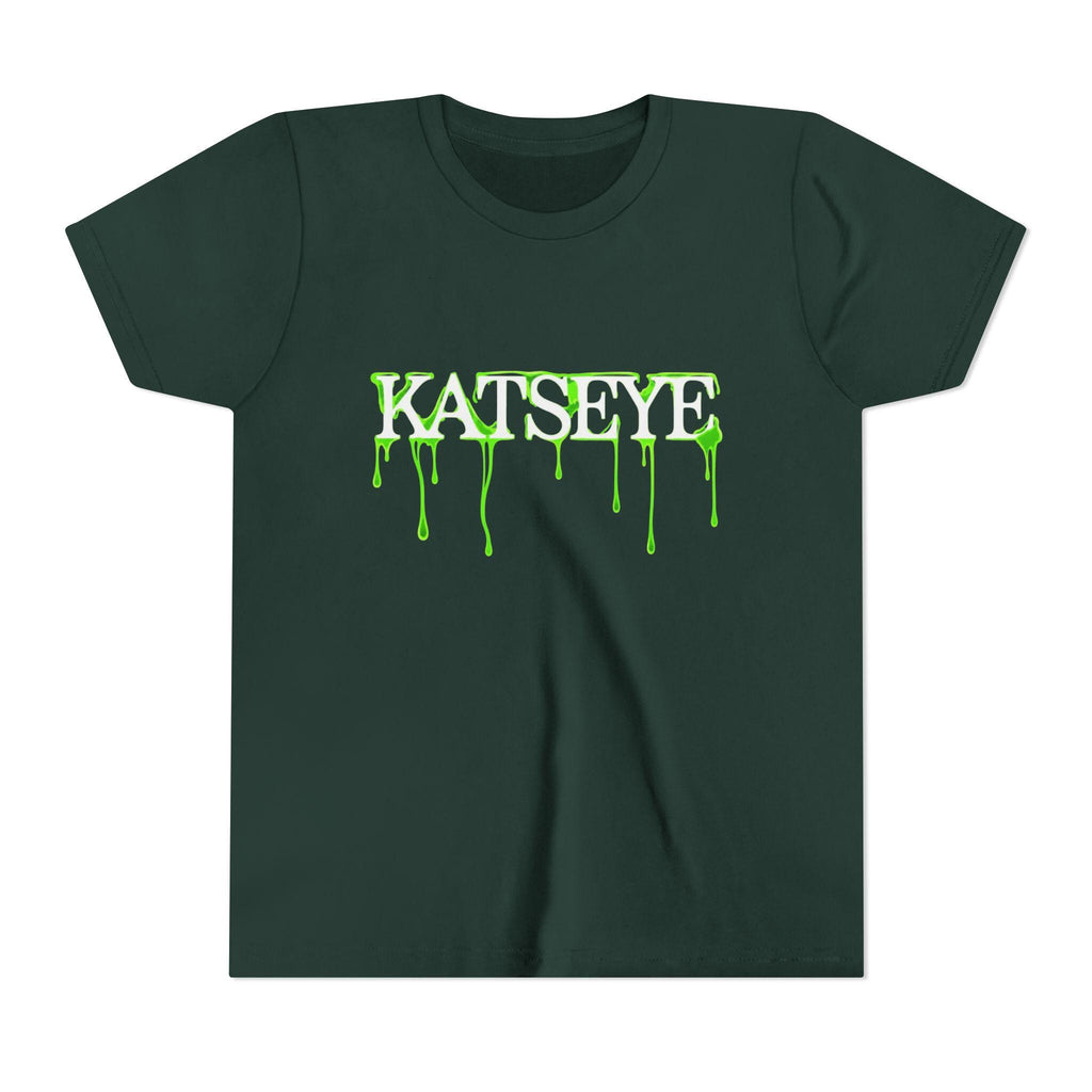 Katseye dripping slime Youth Tee | neon green horror logo