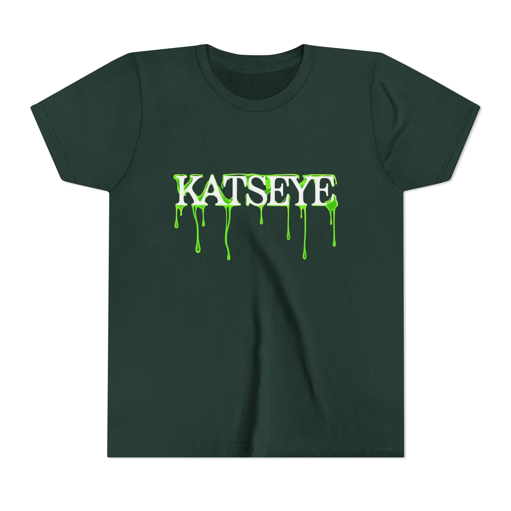 Katseye dripping slime Youth Tee | neon green horror logo