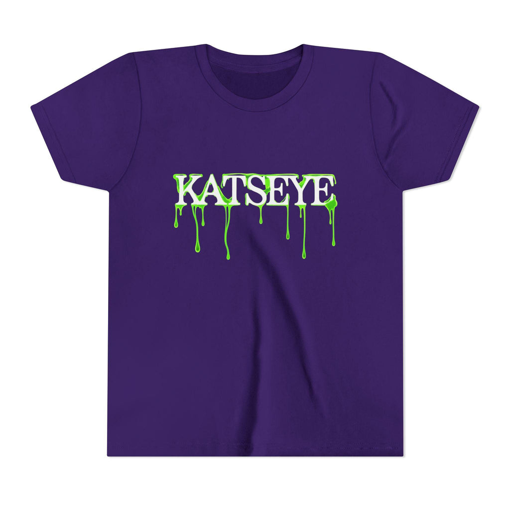 Katseye dripping slime Youth Tee | neon green horror logo