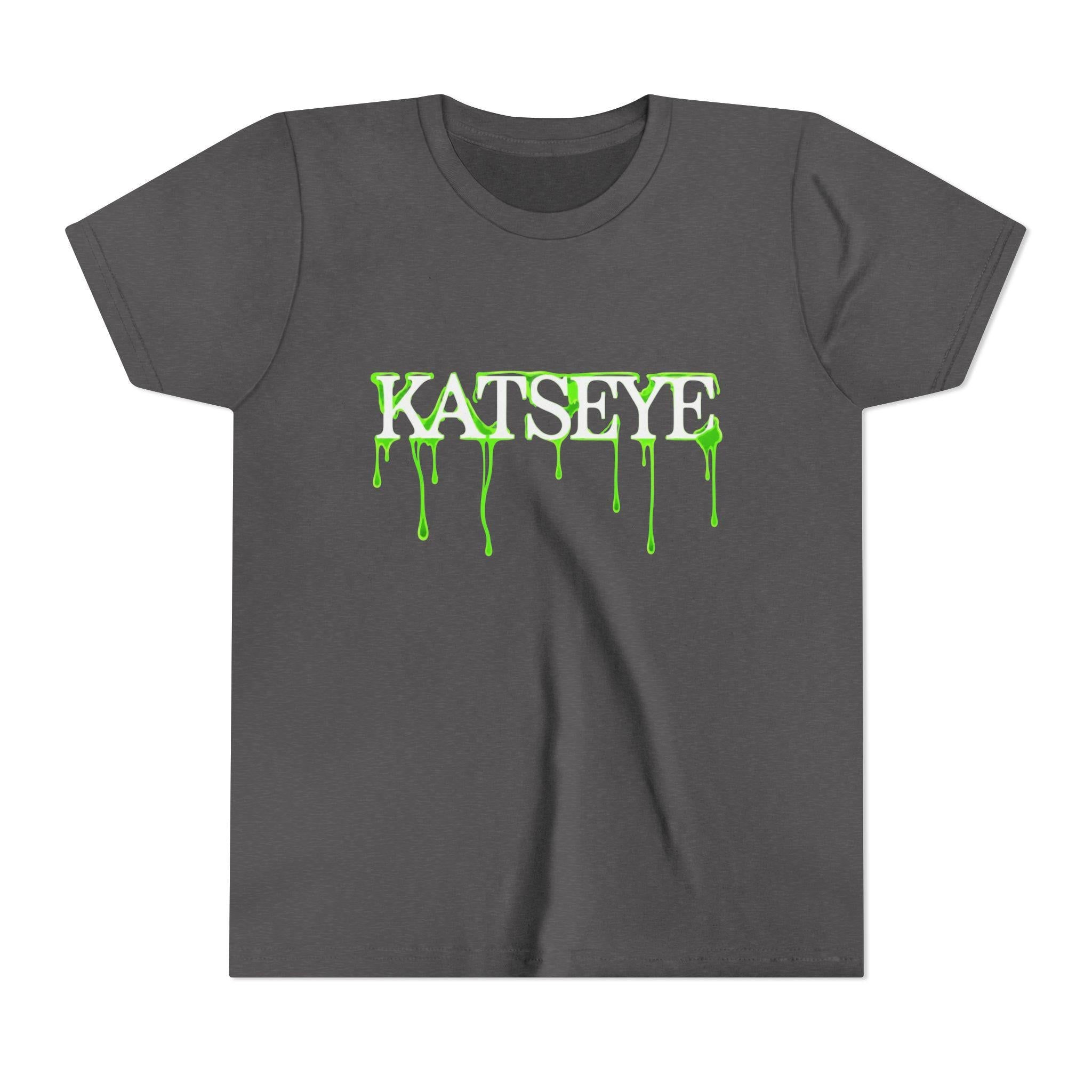 Katseye dripping slime Youth Tee | neon green horror logo