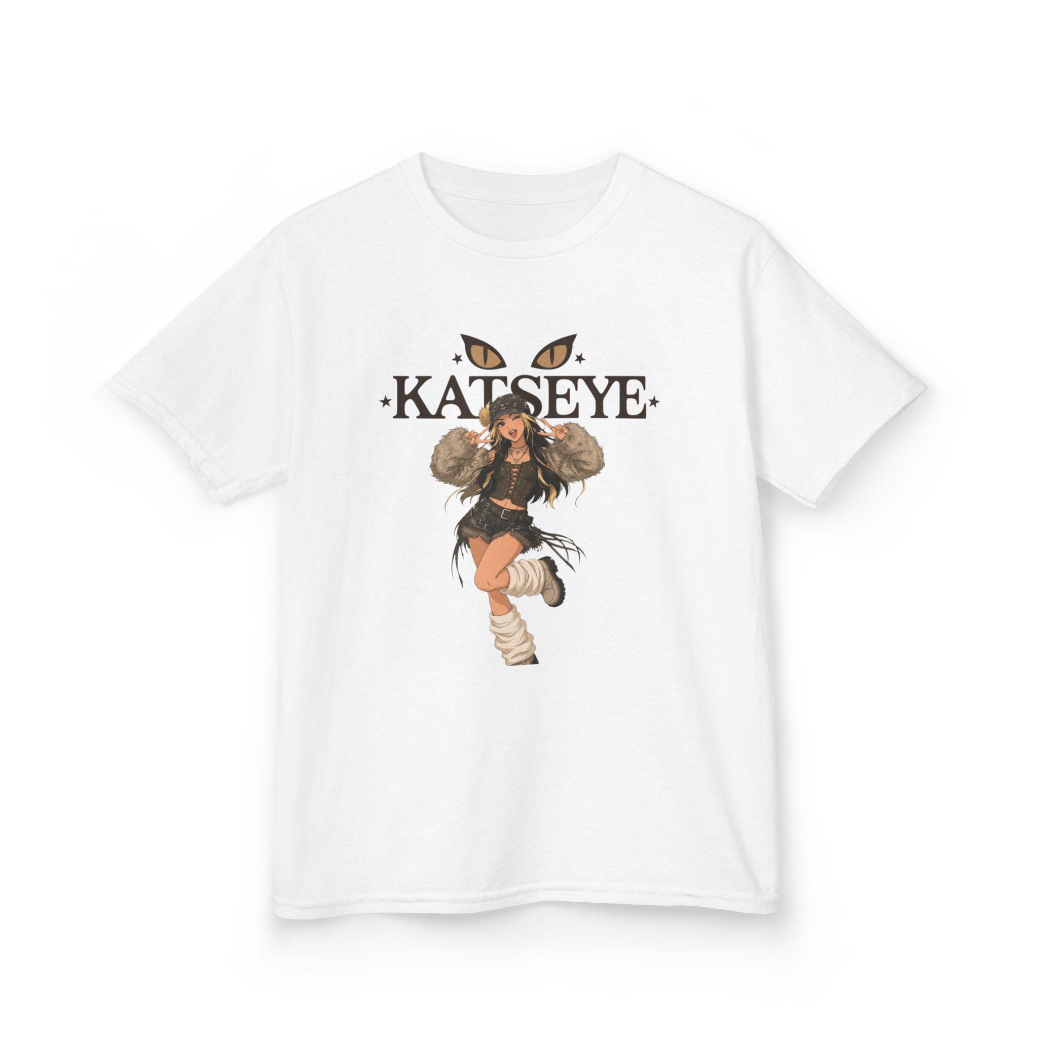 Katseye Illustration Kids Tee | Dancing Character, Leopard Eyes