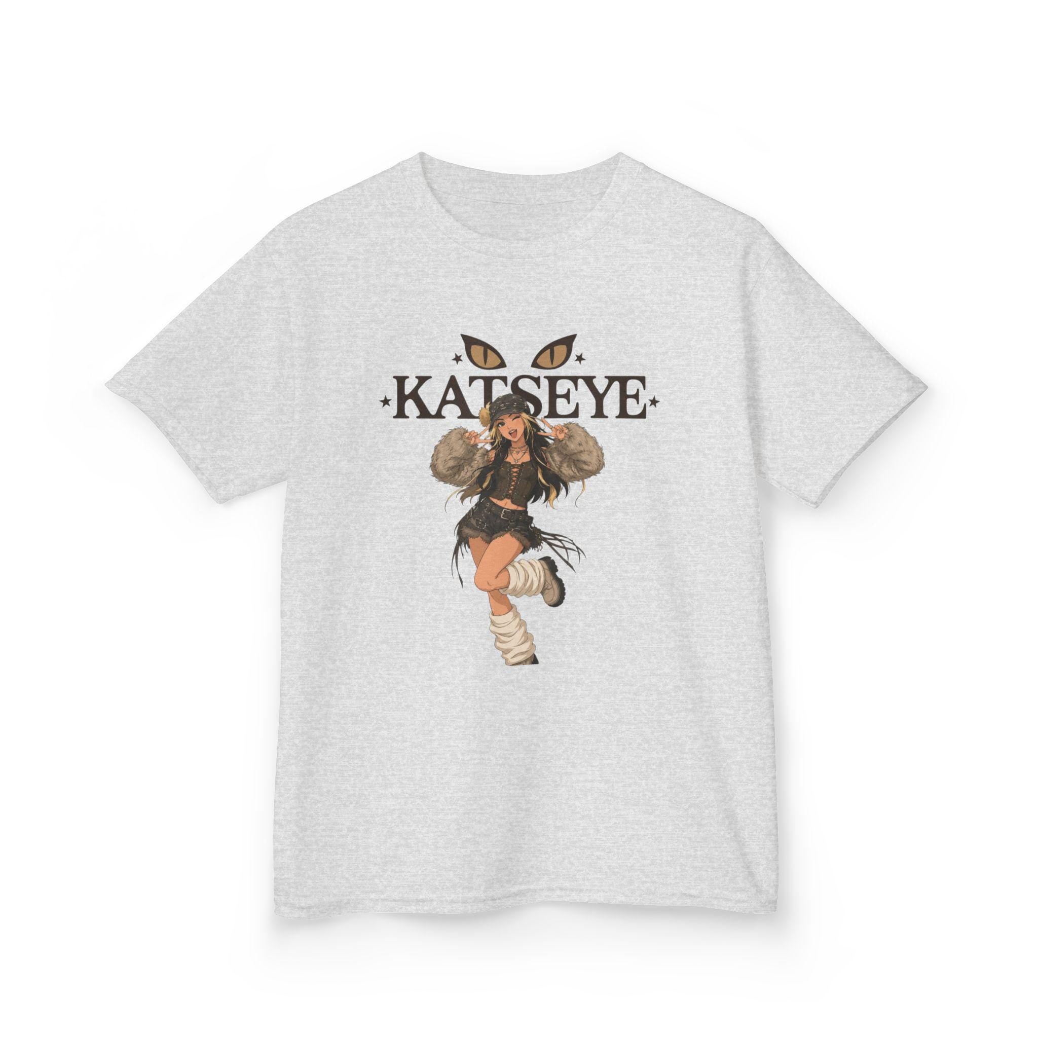 Katseye Illustration Kids Tee | Dancing Character, Leopard Eyes