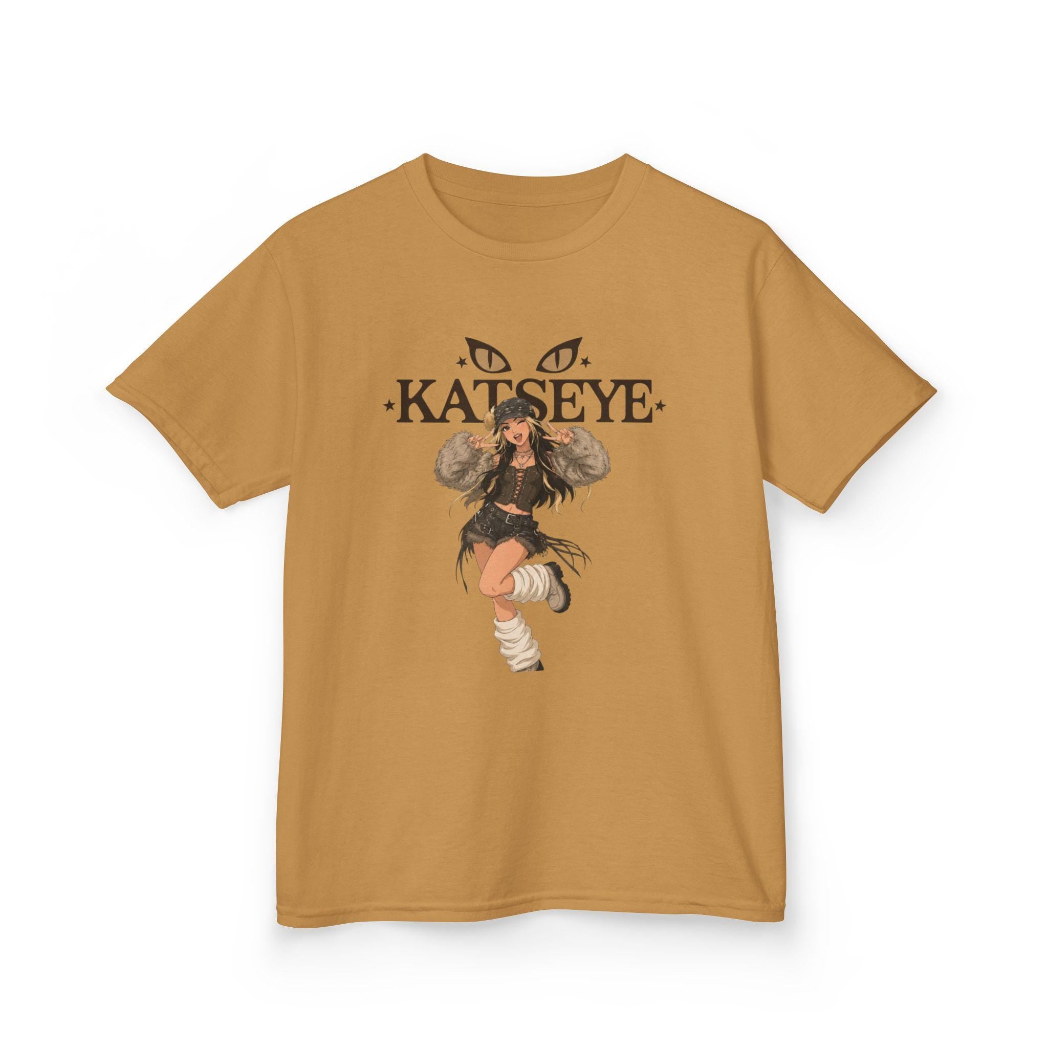 Katseye Illustration Kids Tee | Dancing Character, Leopard Eyes
