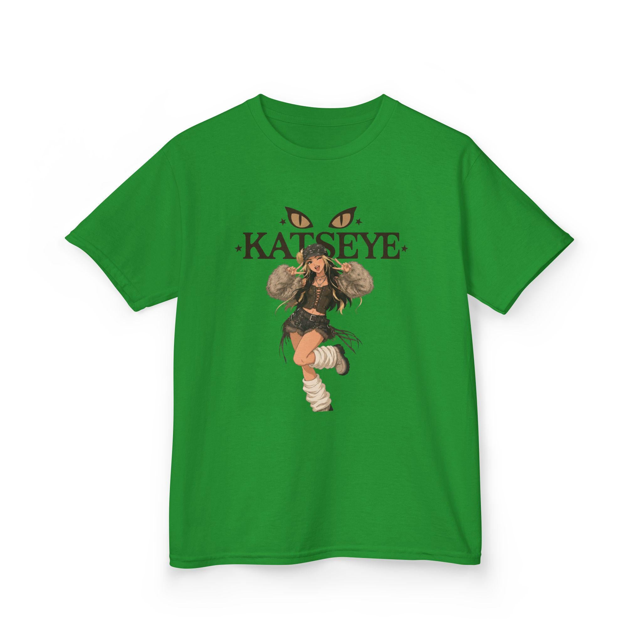 Katseye Illustration Kids Tee | Dancing Character, Leopard Eyes