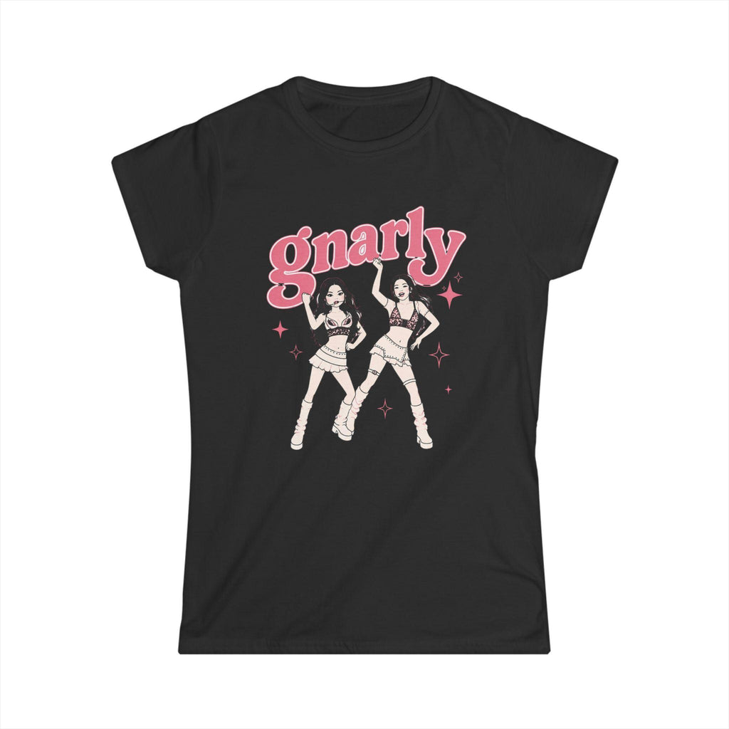 Gnarly Retro Roller Girls Tee | 90s Skate Vector