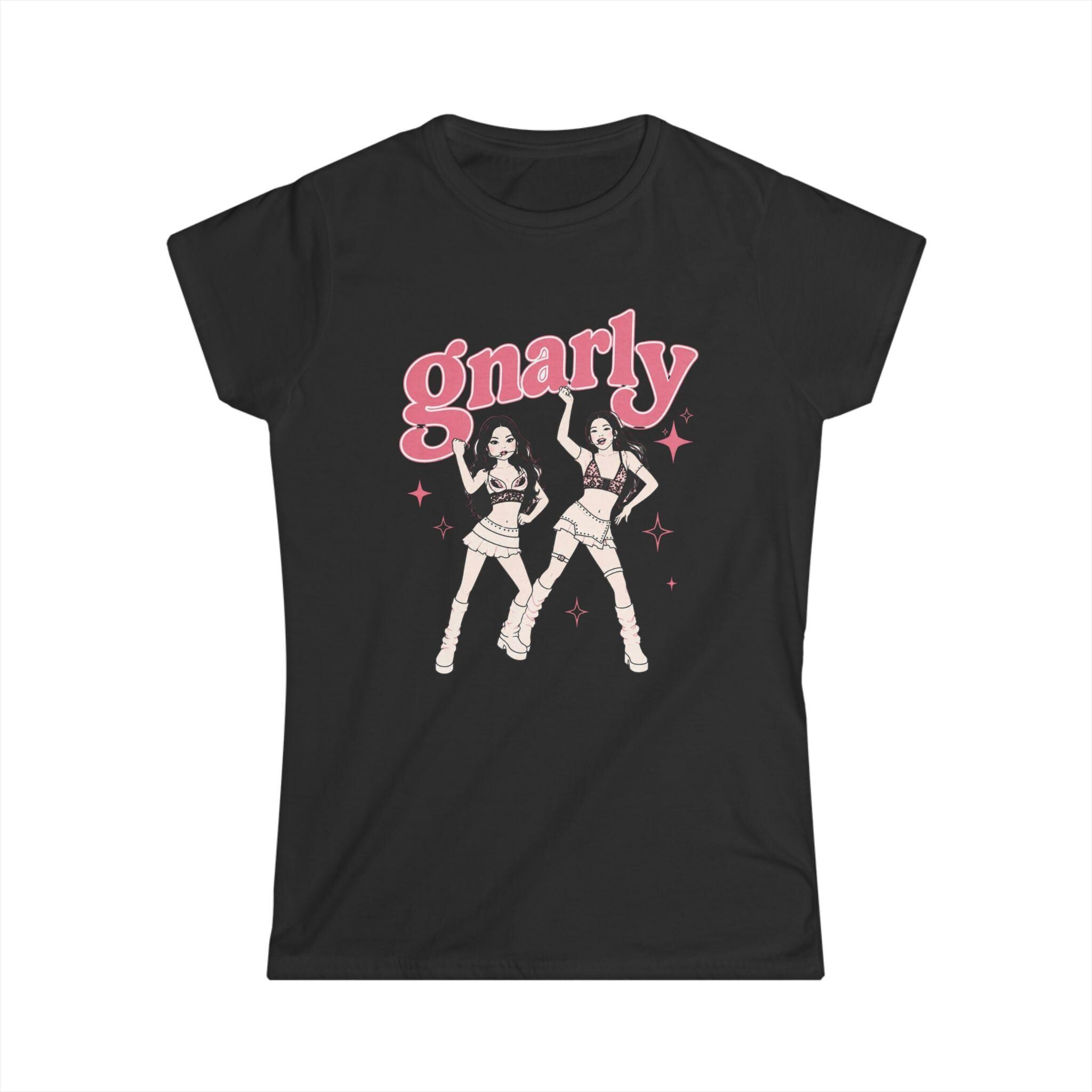 Gnarly Retro Roller Girls Tee | 90s Skate Vector