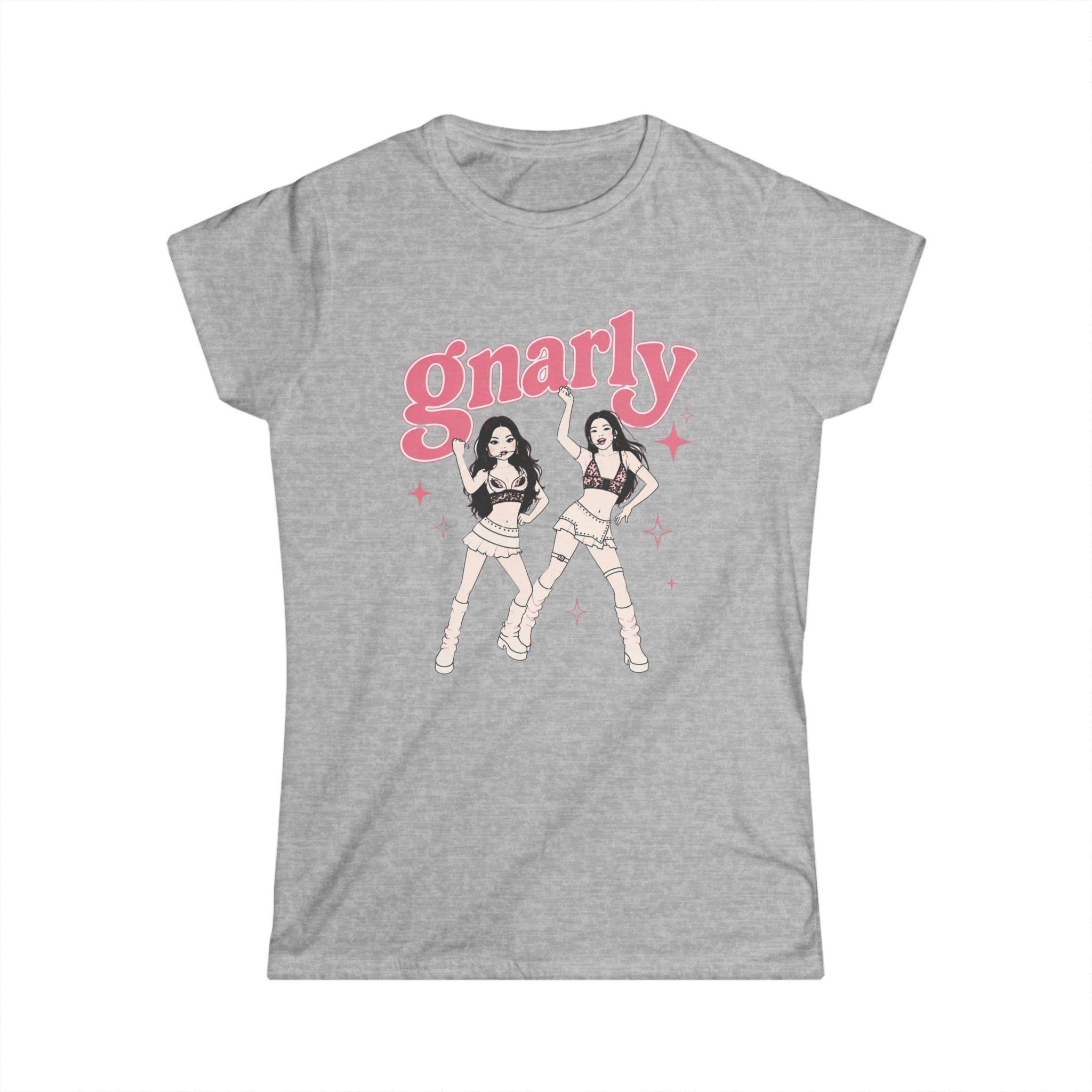 Gnarly Retro Roller Girls Tee | 90s Skate Vector