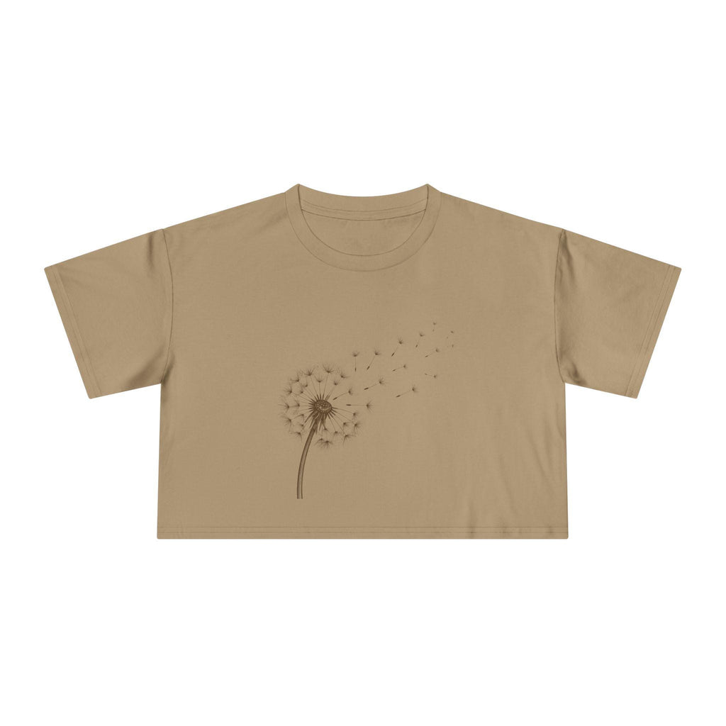 Dandelion Puff Crop Tee | Simple Botanical Illustration