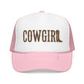 Cowgirl boot lettering Foam Trucker Hat | Western cowgirl cap