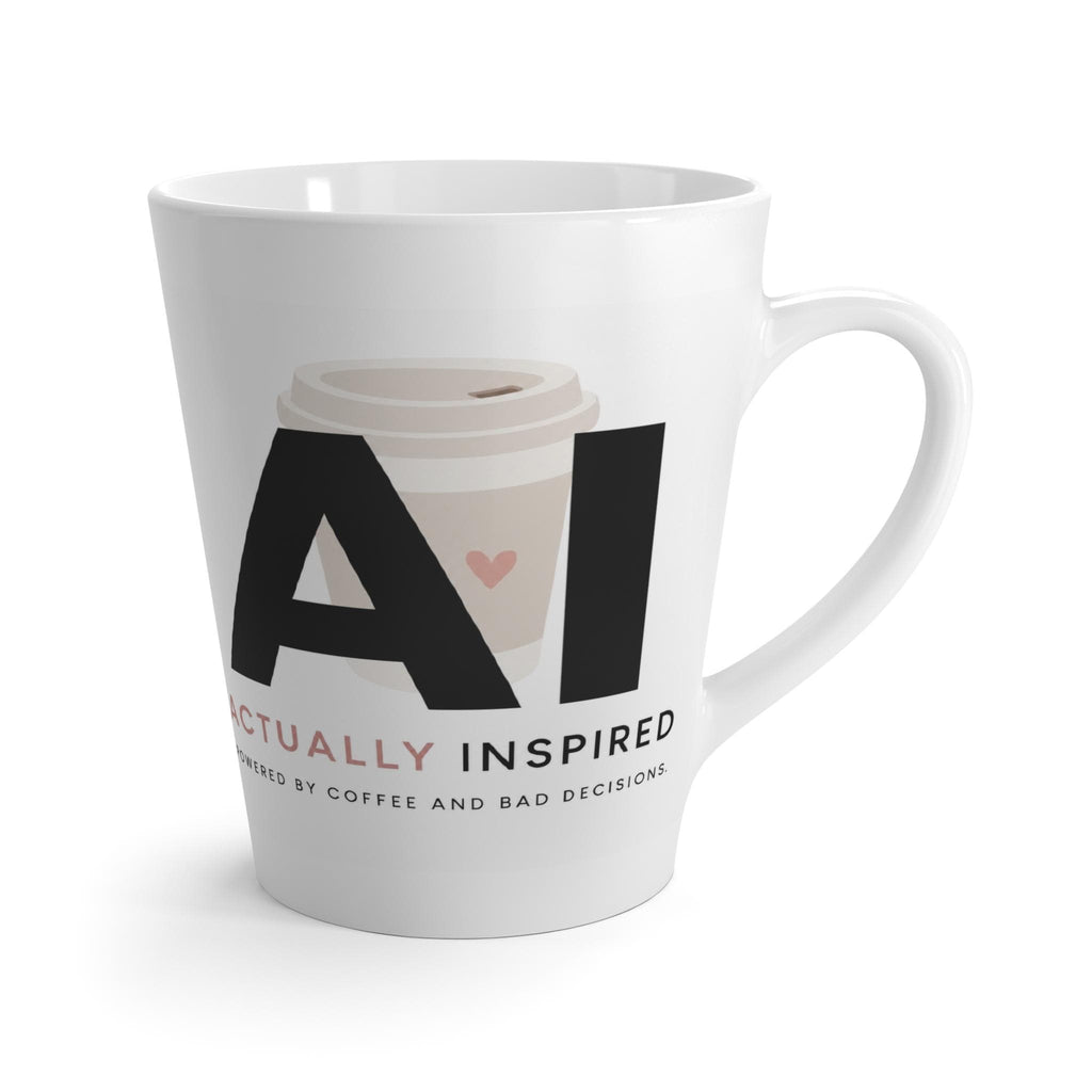 Actually Inspired Latte Mug | Coffee Cup, Funny Typographic Design