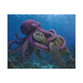 Octopus Embrace Sea Turtle Puzzle | Ocean Wildlife Jigsaw