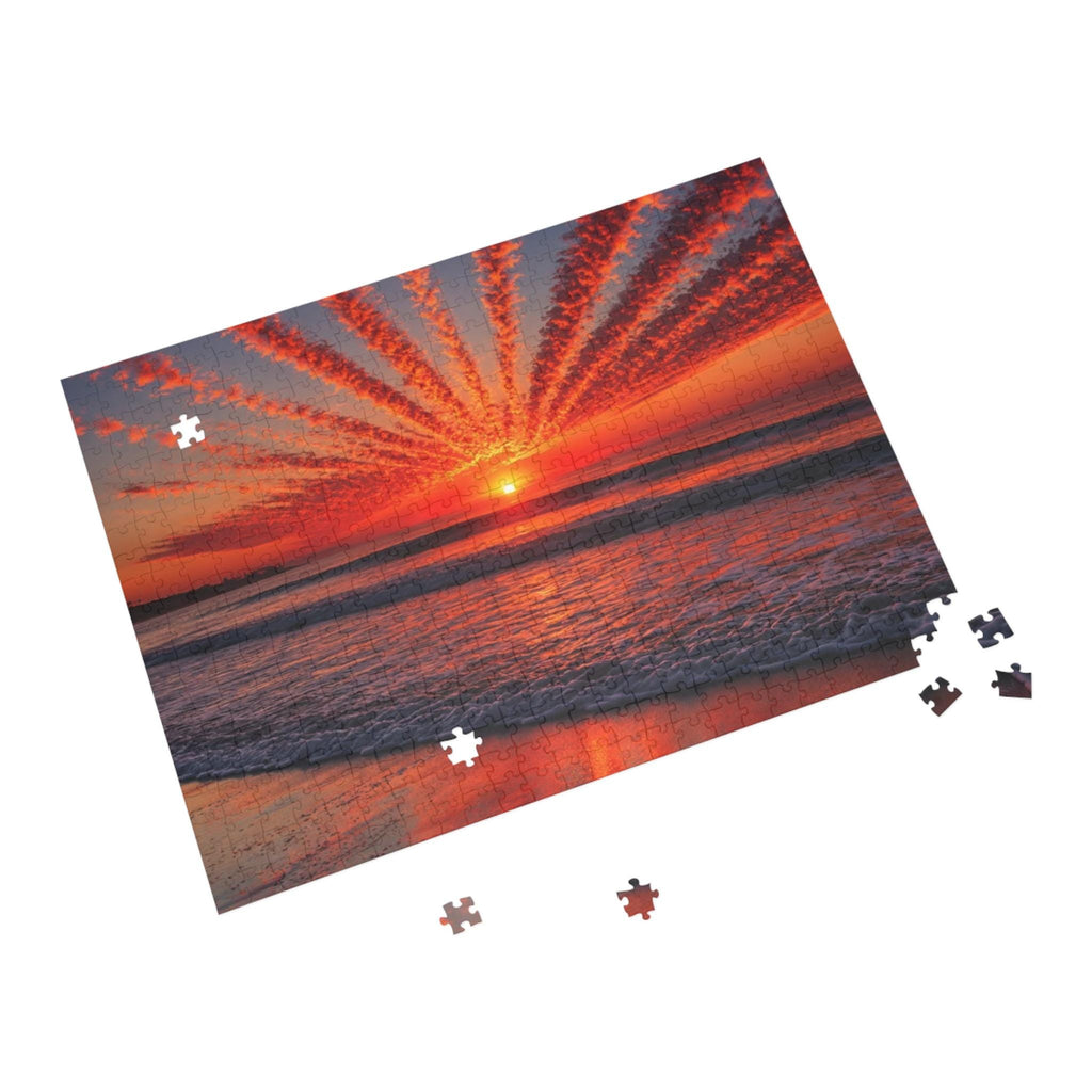 Sunrise Radiance Puzzle | Beach Sunset Ocean Waves Jigsaw