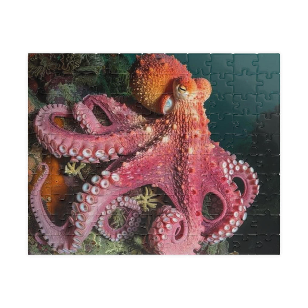 Pink Octopus Puzzle 252-1014 Piece | Ocean Sea Life Jigsaw