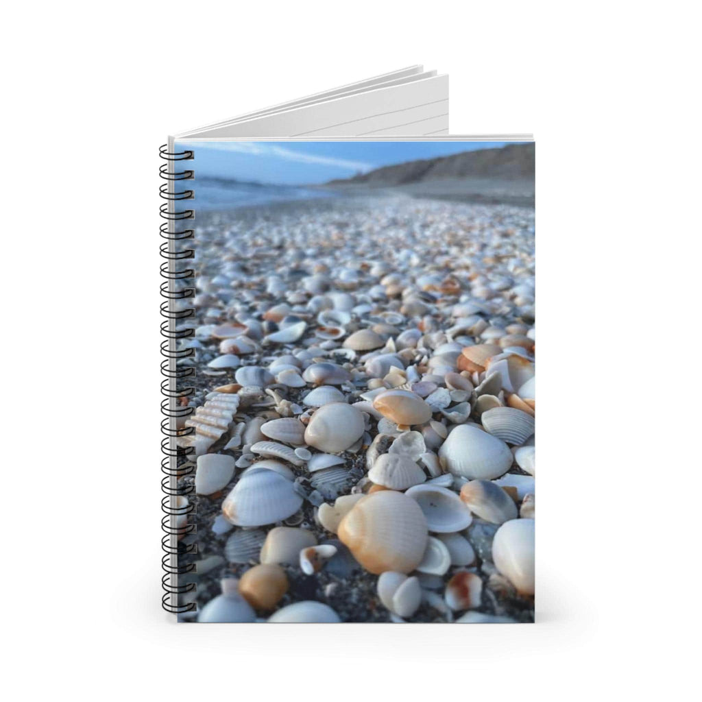 Seashell Beach Photo Spiral Notebook | Ruled Journal