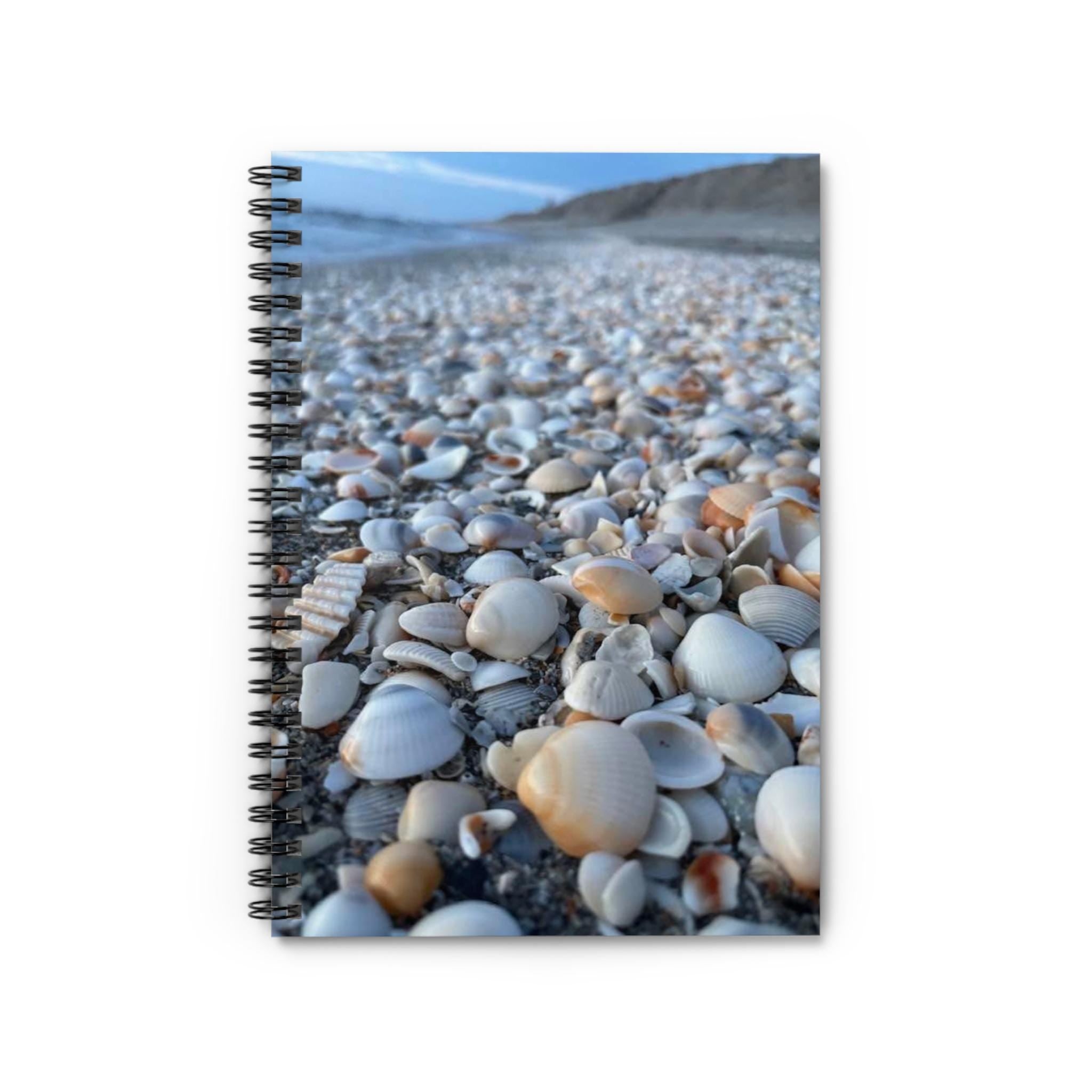 Seashell Beach Photo Spiral Notebook | Ruled Journal