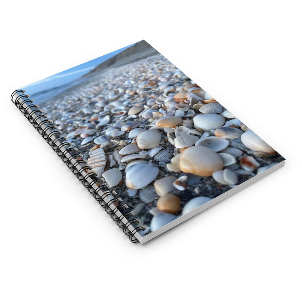 Seashell Beach Photo Spiral Notebook | Ruled Journal