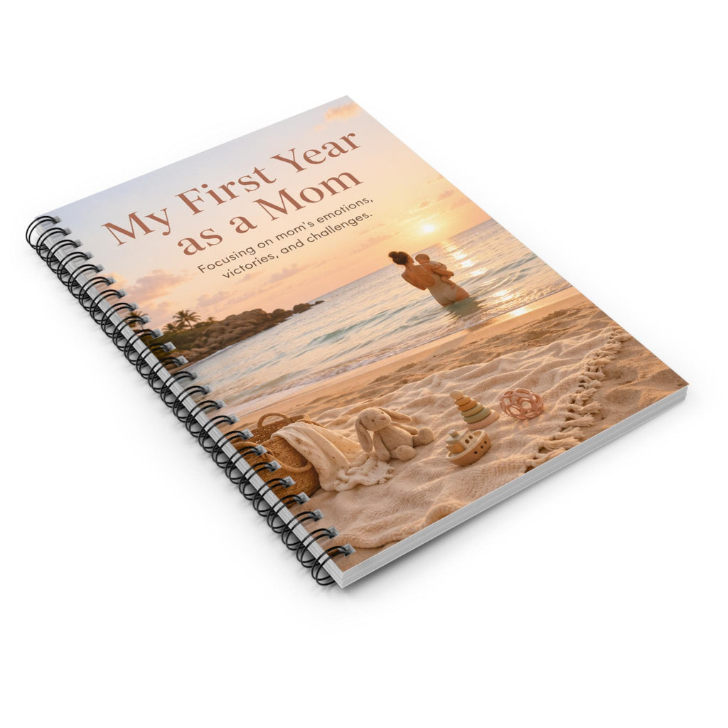 My First Year as a Mom Spiral Notebook | Baby Memory Journal, Ruled Lined