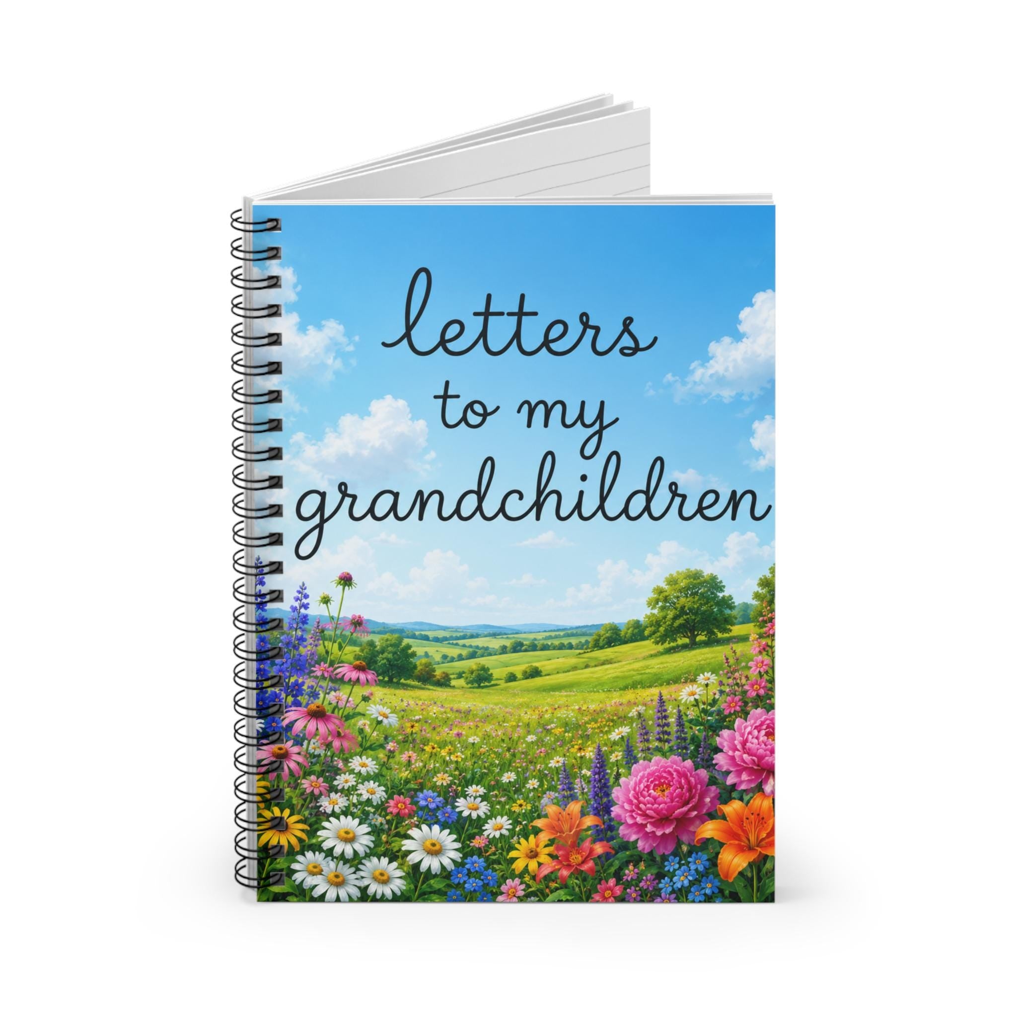Letters to My Grandchildren Spiral Notebook | Floral Meadow Ruled Journal