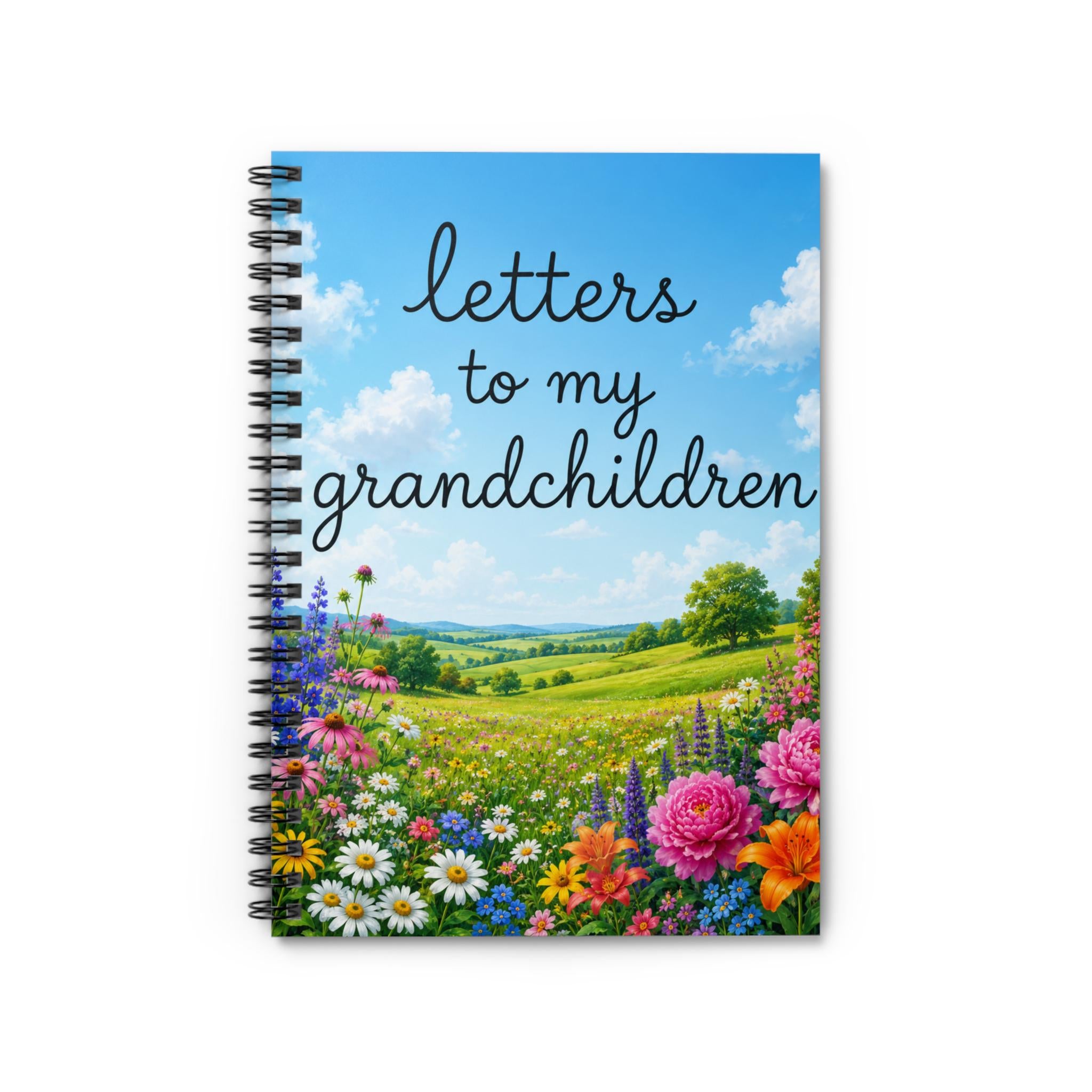 Letters to My Grandchildren Spiral Notebook | Floral Meadow Ruled Journal