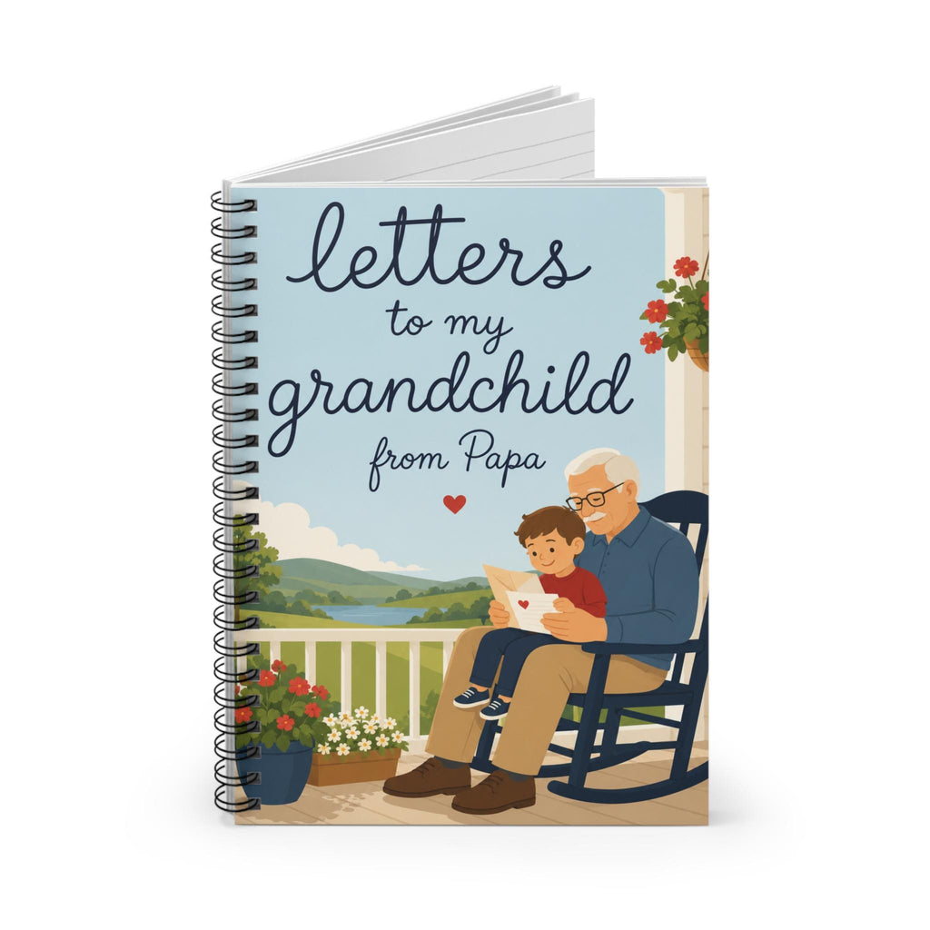 Letters to My Grandchild from Papa Spiral Notebook | Ruled Journal