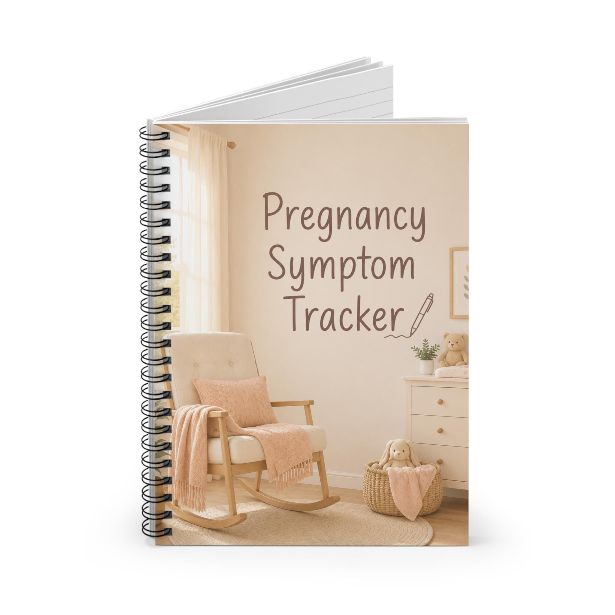 Pregnancy Symptom Tracker Spiral Notebook | Ruled Journal for Pregnancy Logs