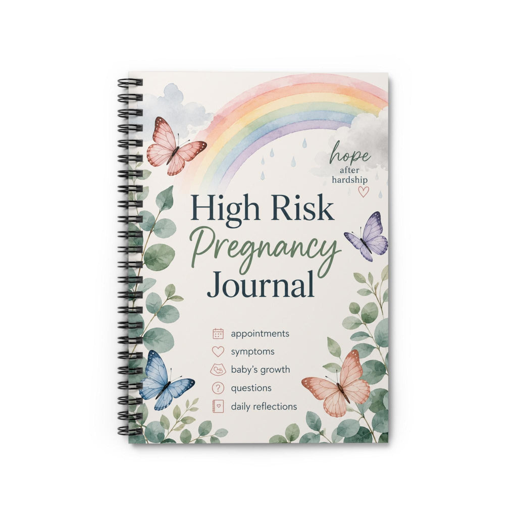 High Risk Pregnancy Journal Spiral Notebook | Ruled Line, Appointments & Daily Reflections