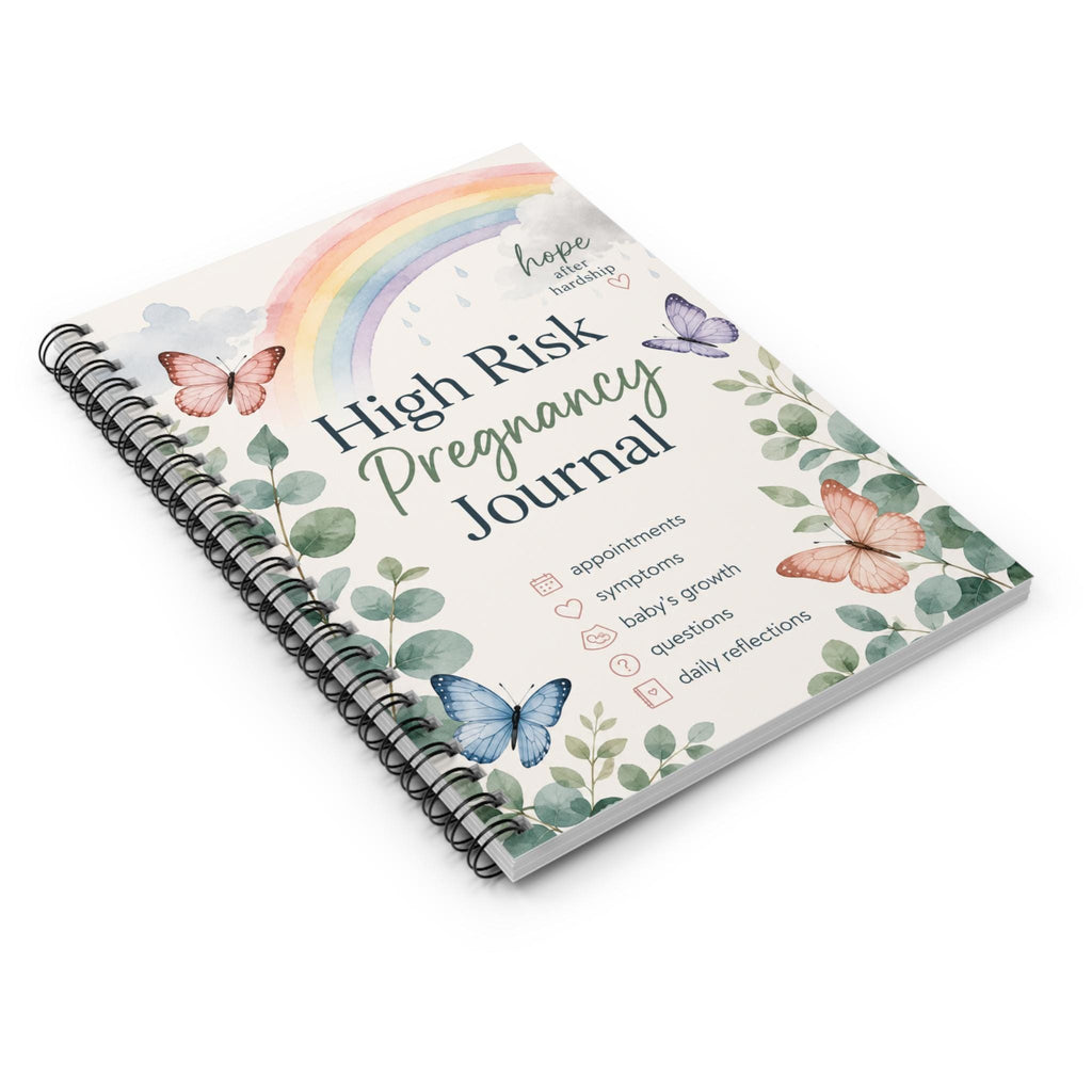 High Risk Pregnancy Journal Spiral Notebook | Ruled Line, Appointments & Daily Reflections