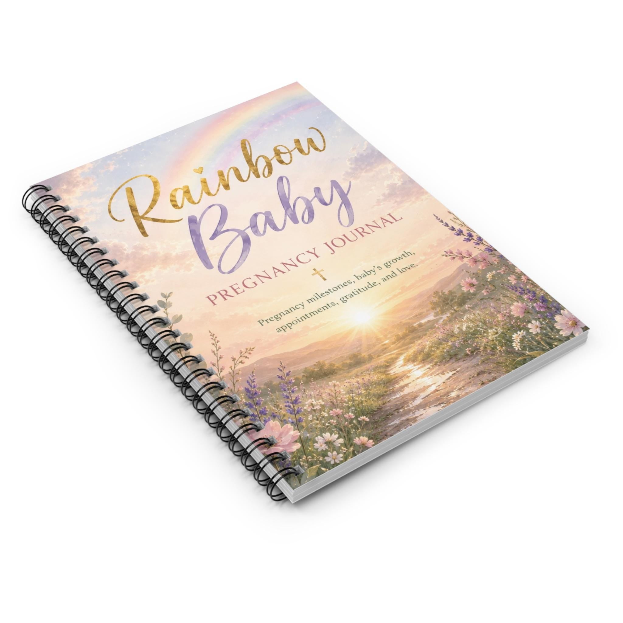 Rainbow Baby Pregnancy Journal Spiral Notebook | Ruled Lined