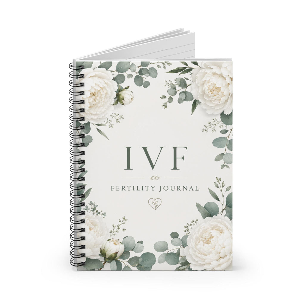 IVF Fertility Journal Spiral Notebook | Floral Eucalyptus Cover