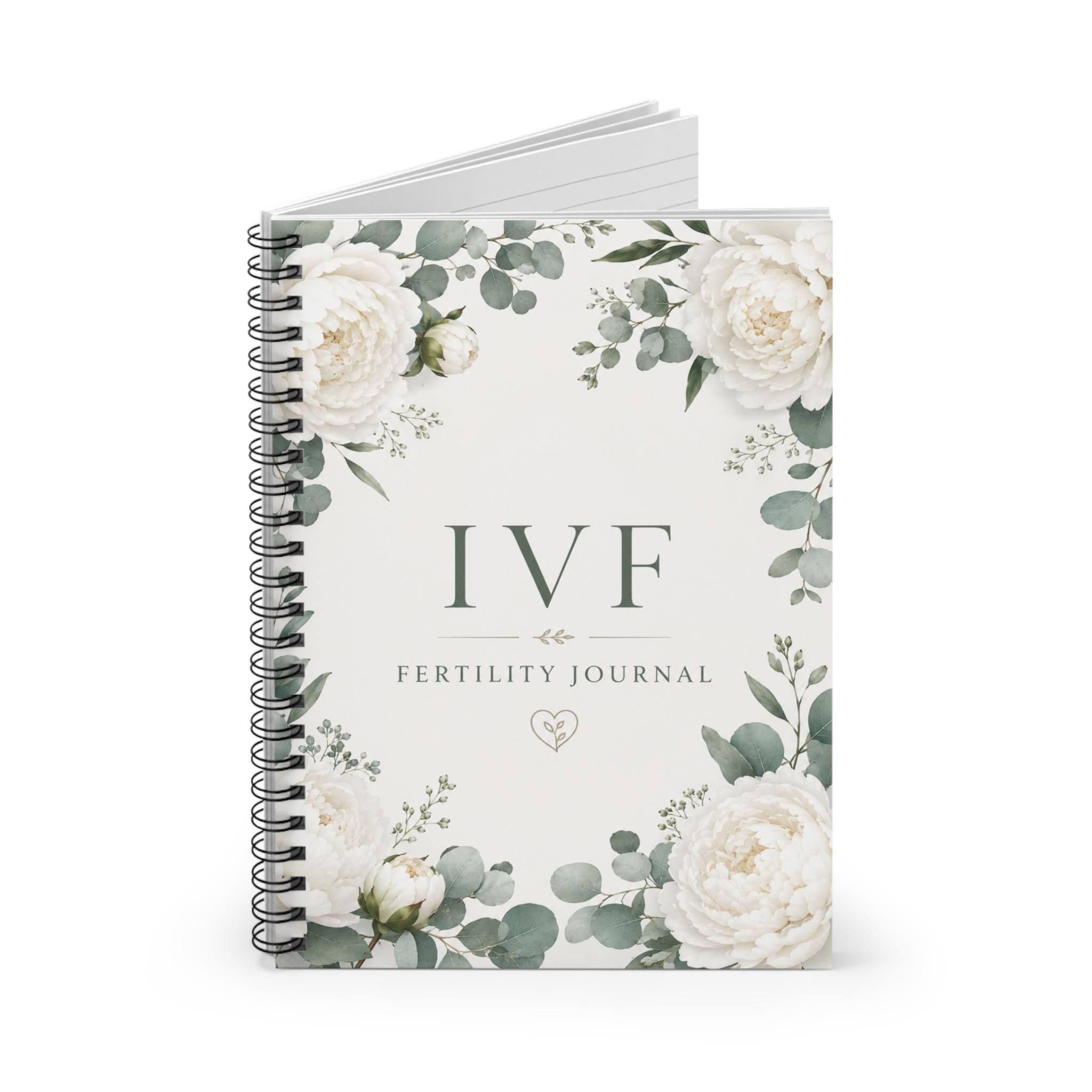 IVF Fertility Journal Spiral Notebook | Floral Eucalyptus Cover