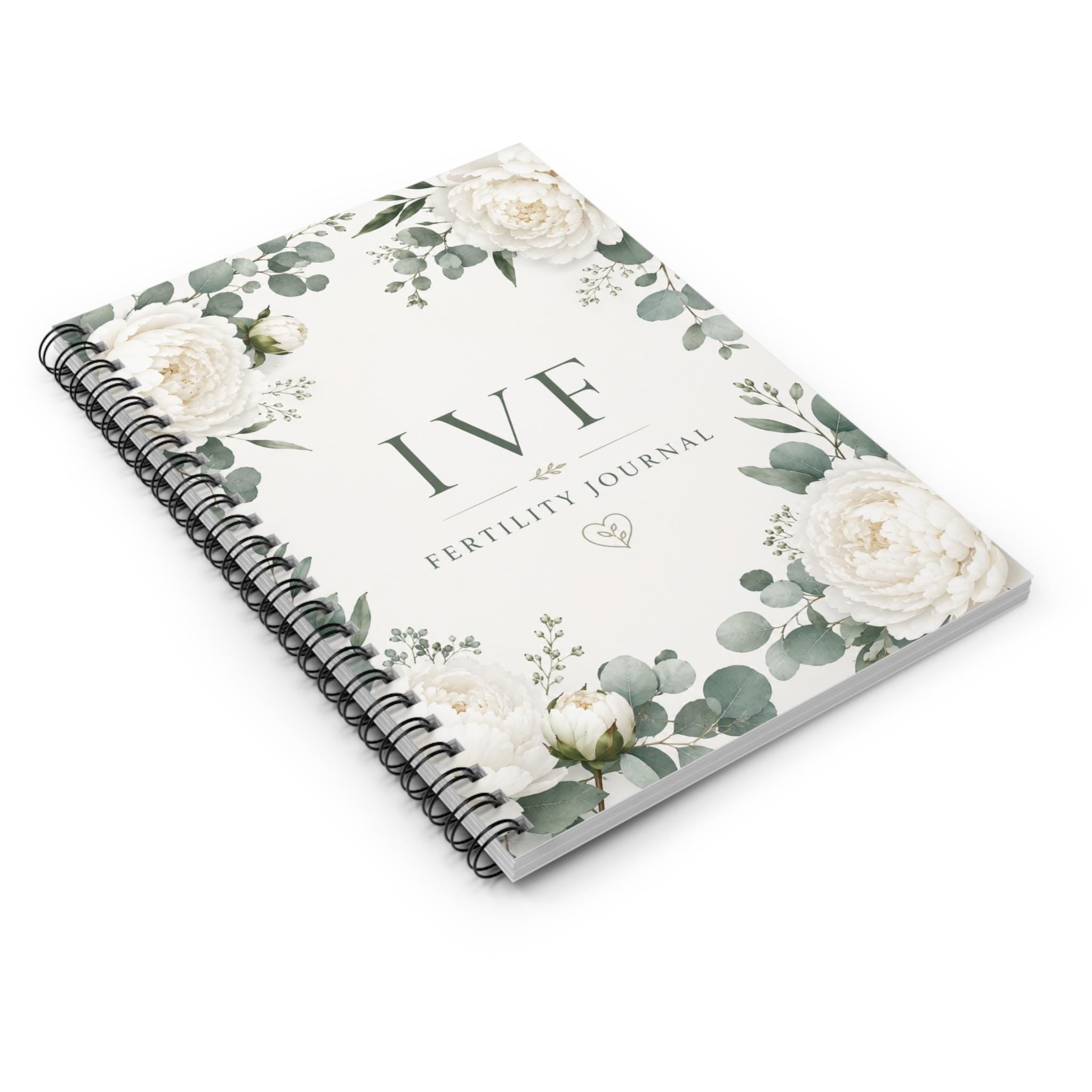 IVF Fertility Journal Spiral Notebook | Floral Eucalyptus Cover