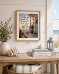 As For Me and My House We Will Serve the Lord Printable Wall Art, Coastal Christian Beach House Decor, Joshua 24:15 Digital Download