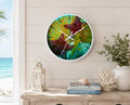 Starfish Ocean Seascape Wall Clock, Coastal Beach House Decor