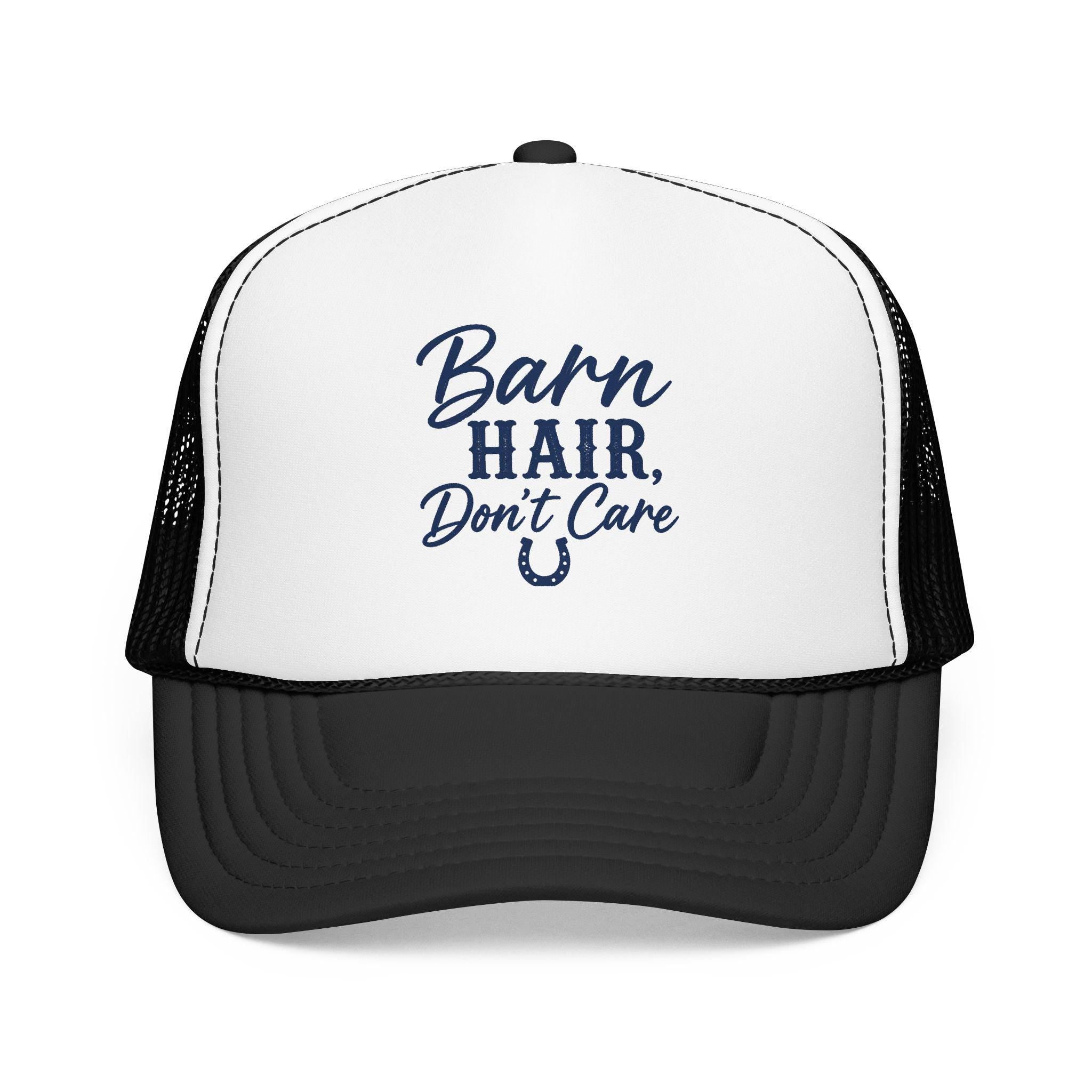 Barn Hair Don't Care Trucker Hat, Horse Lover Equestrian Cap, Barn Life Western